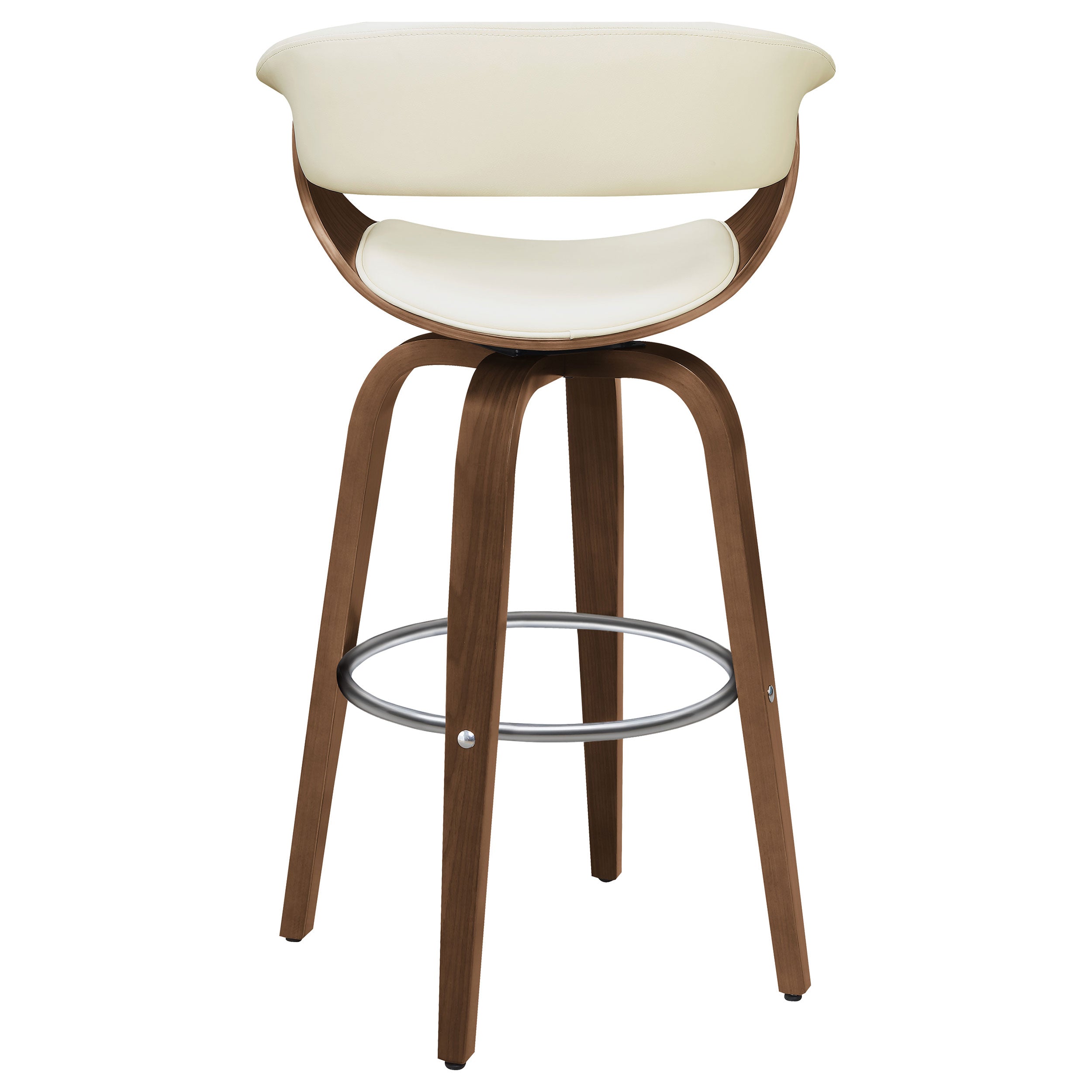 Zion Upholstered Swivel Bar Stool Walnut and Black