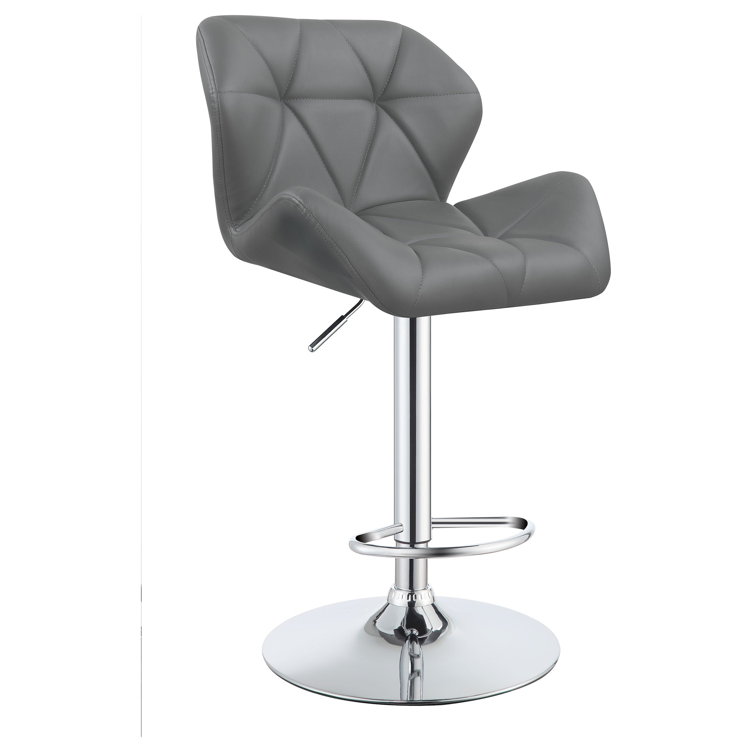 Berrington Adjustable Bar Stools Chrome and Grey (Set of 2)