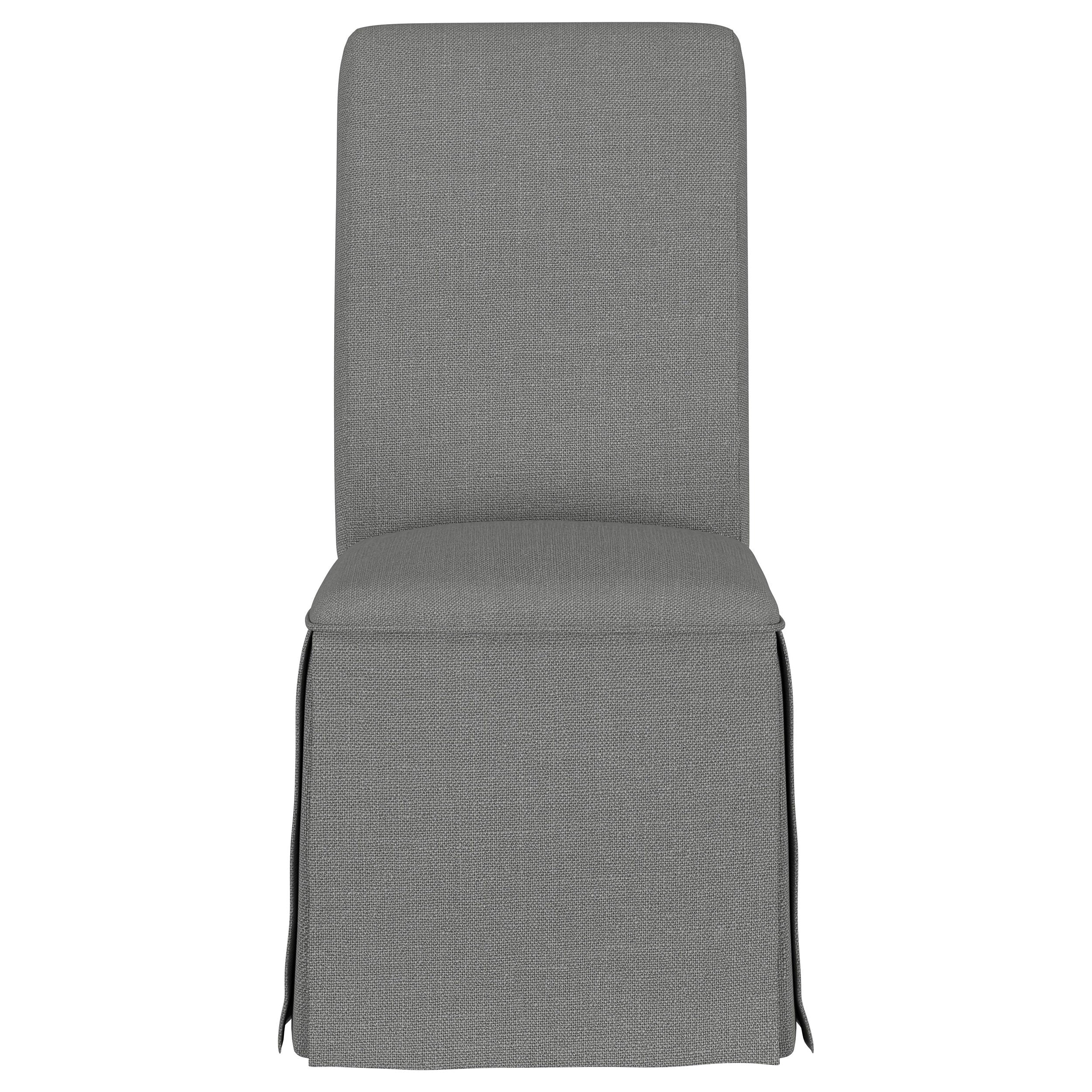 Shawna Upholstered Skirted Dining Chair Gray (Set of 2)