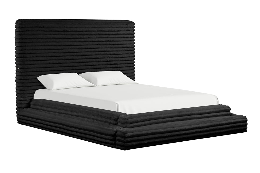 Mariah Black Platform Bed - Queen, King **NEW ARRIVAL**