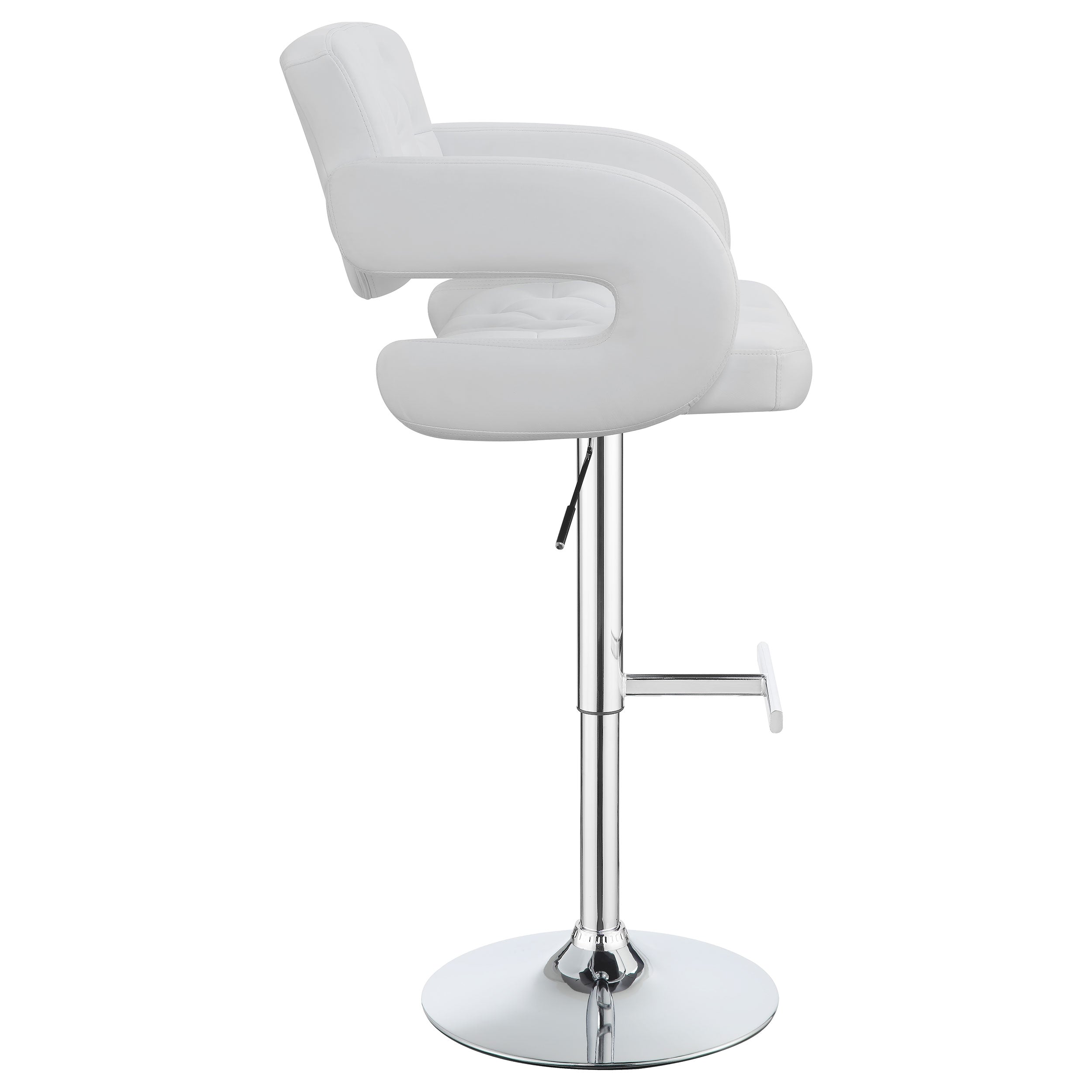 Brandi Adjustable Bar Stool Black and Chrome