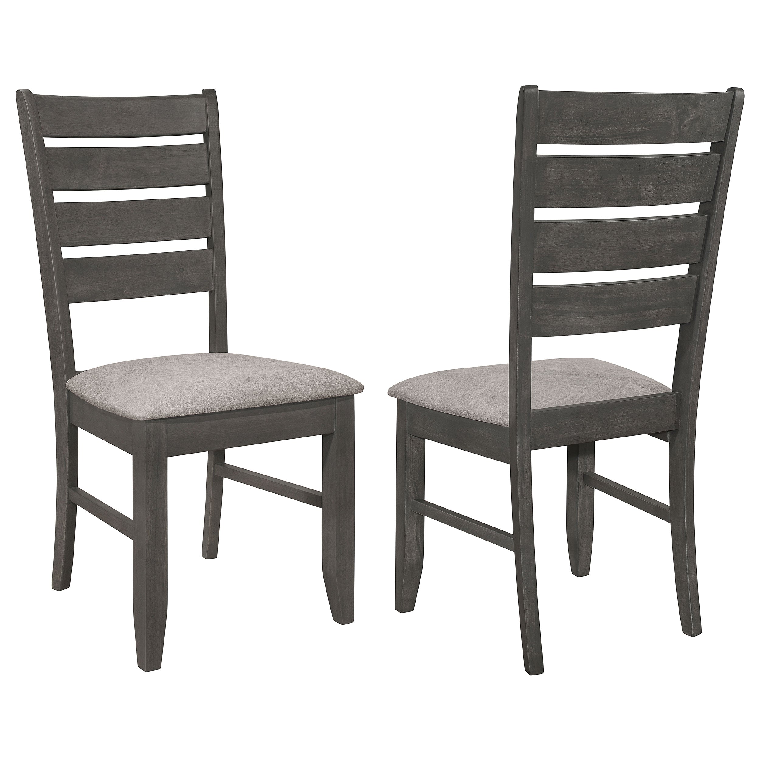 Dalila Ladder Back Side Chair (Set of 2) Grey and Dark Grey