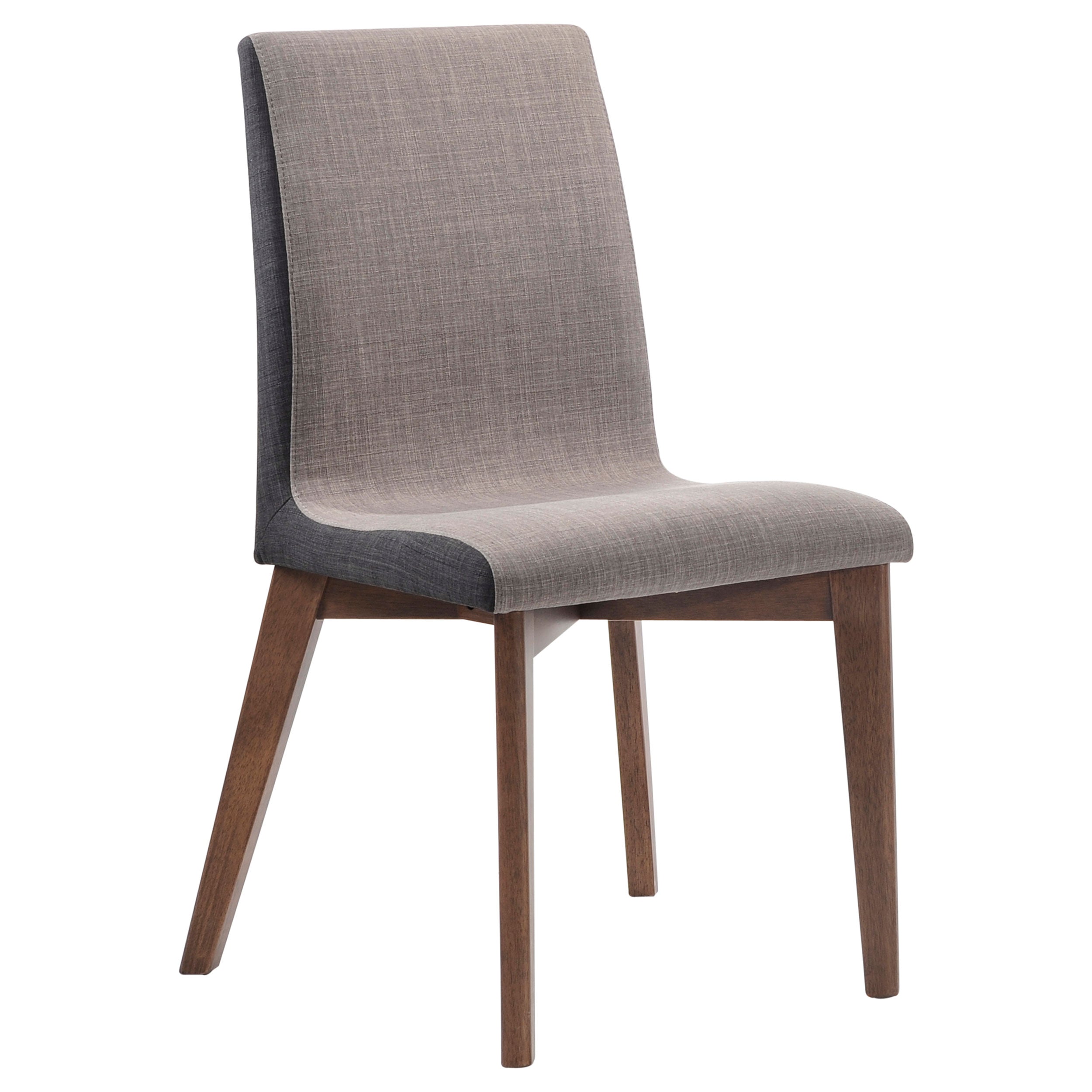 Redbridge Upholstered Side Chairs Grey and Natural Walnut (Set of 2)