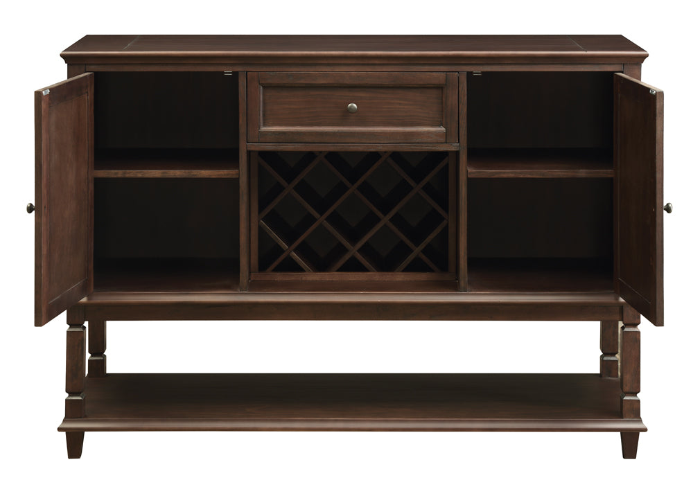 Parkins Server with  Lower Shelf Rustic Espresso