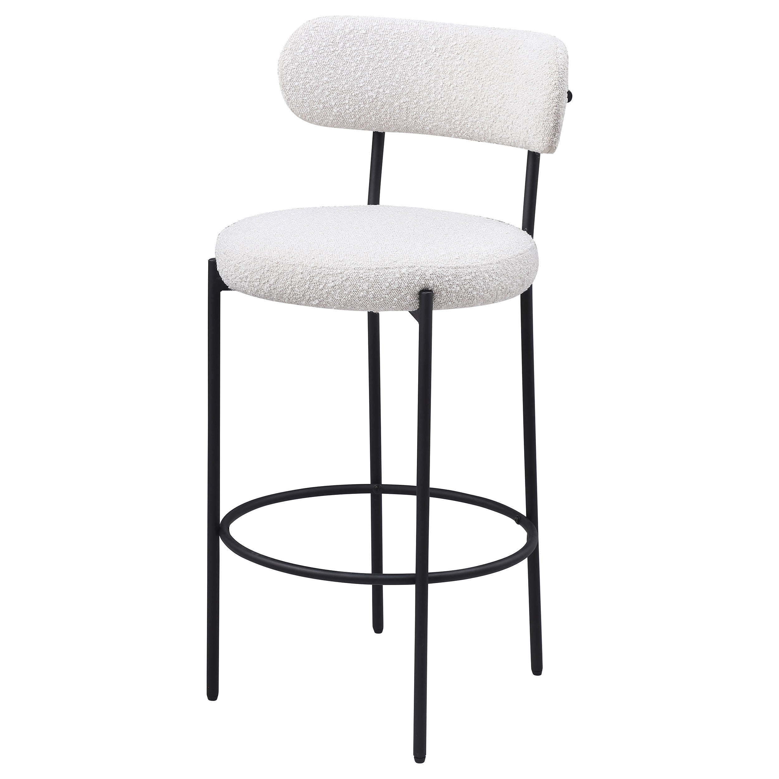 Viola Boucle Upholstered Bar Chair Cream (Set of 2)