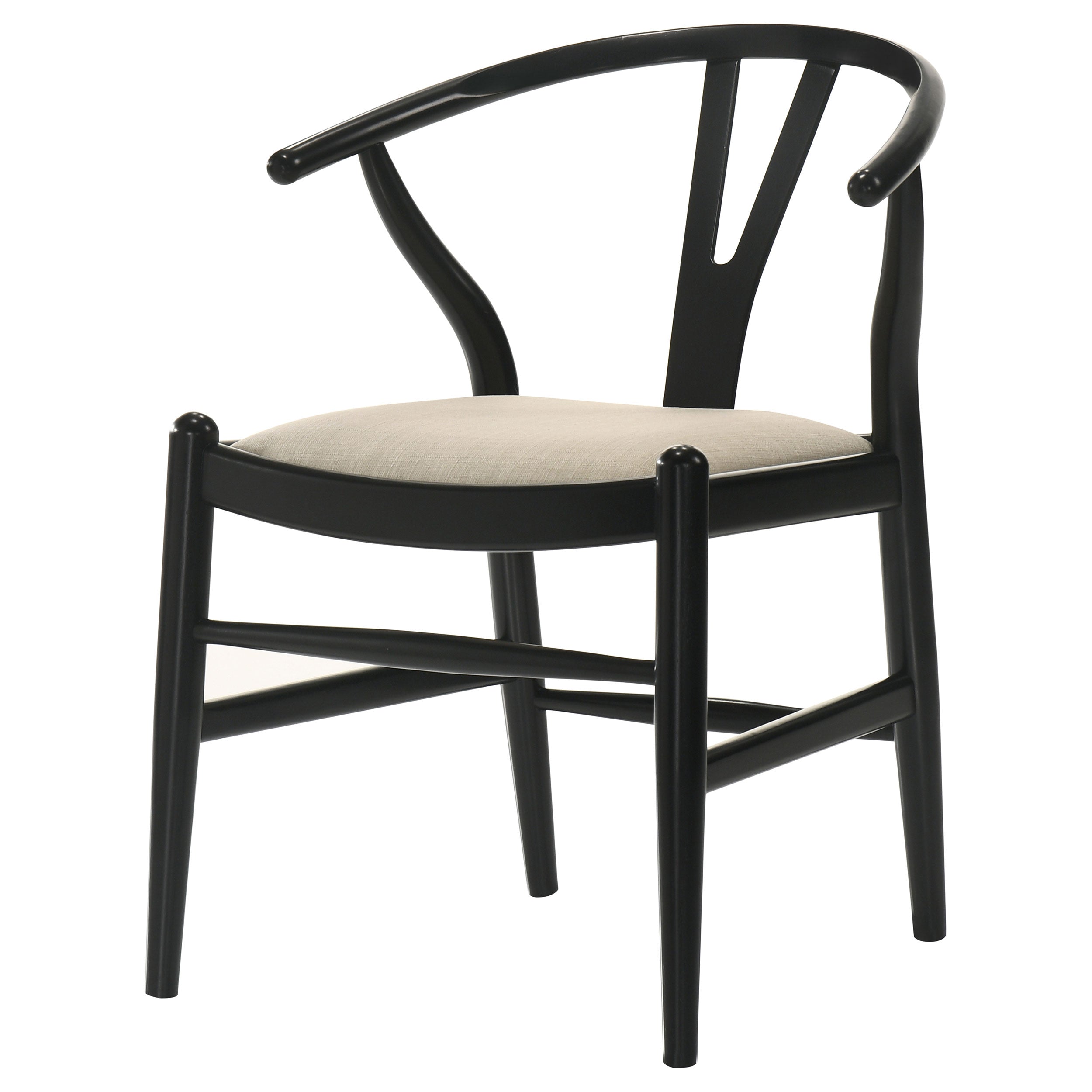 Dinah Wood Wishbone Dining Side Chair Black (Set of 2)