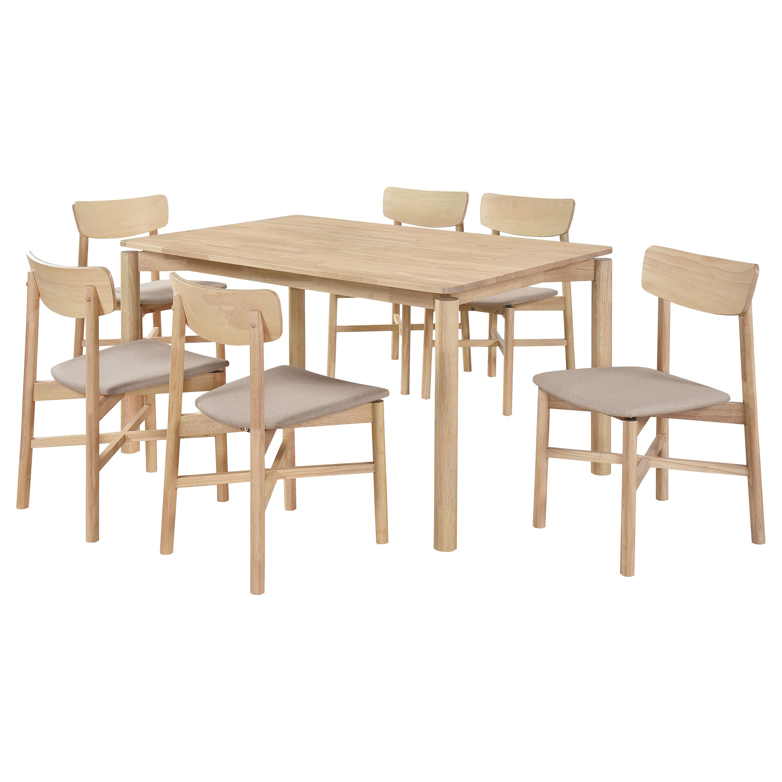 Parkridge 5-piece 59-inch Wood Dining Set White Washed