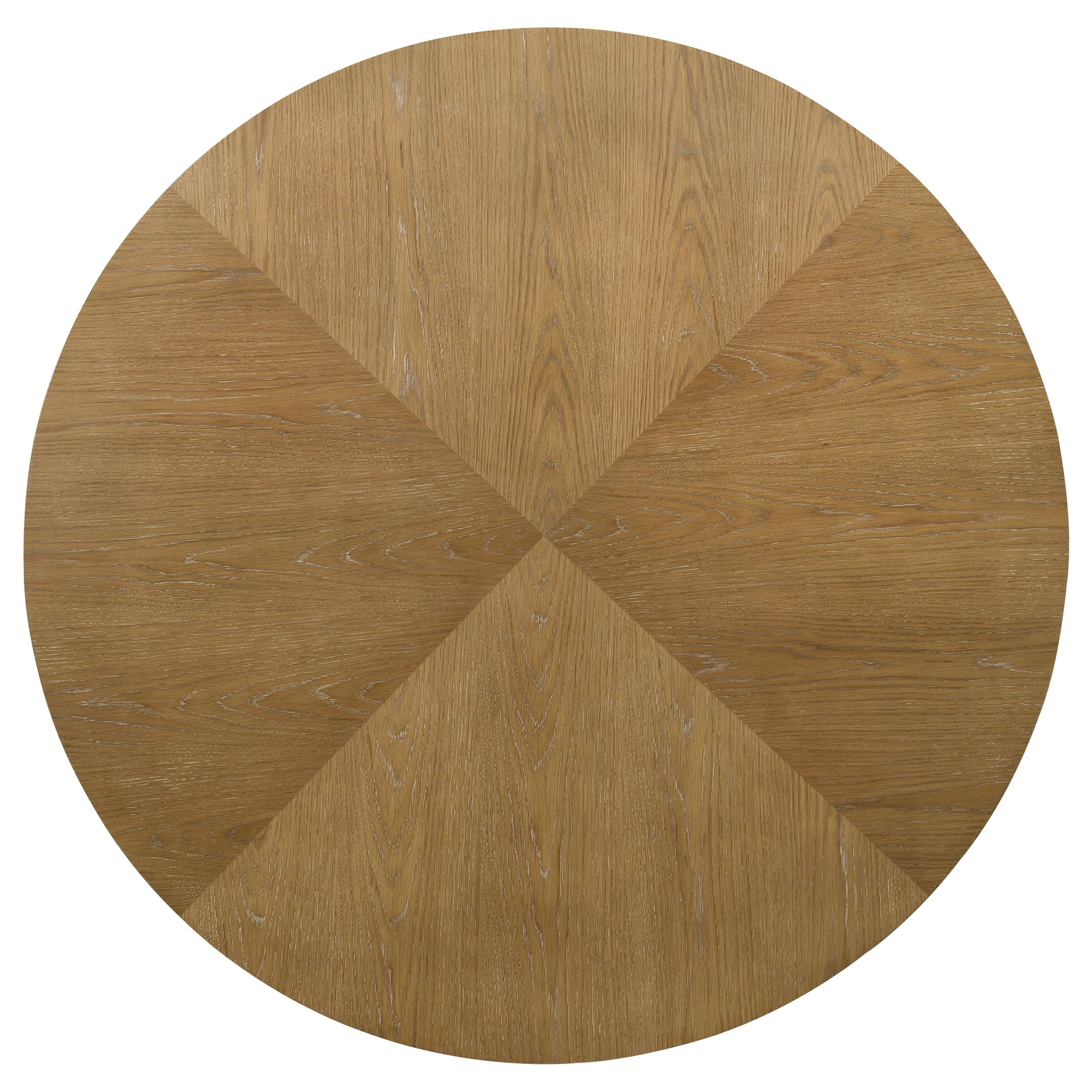 Danvers Round 54-inch Wood Dining Table Brown Oak