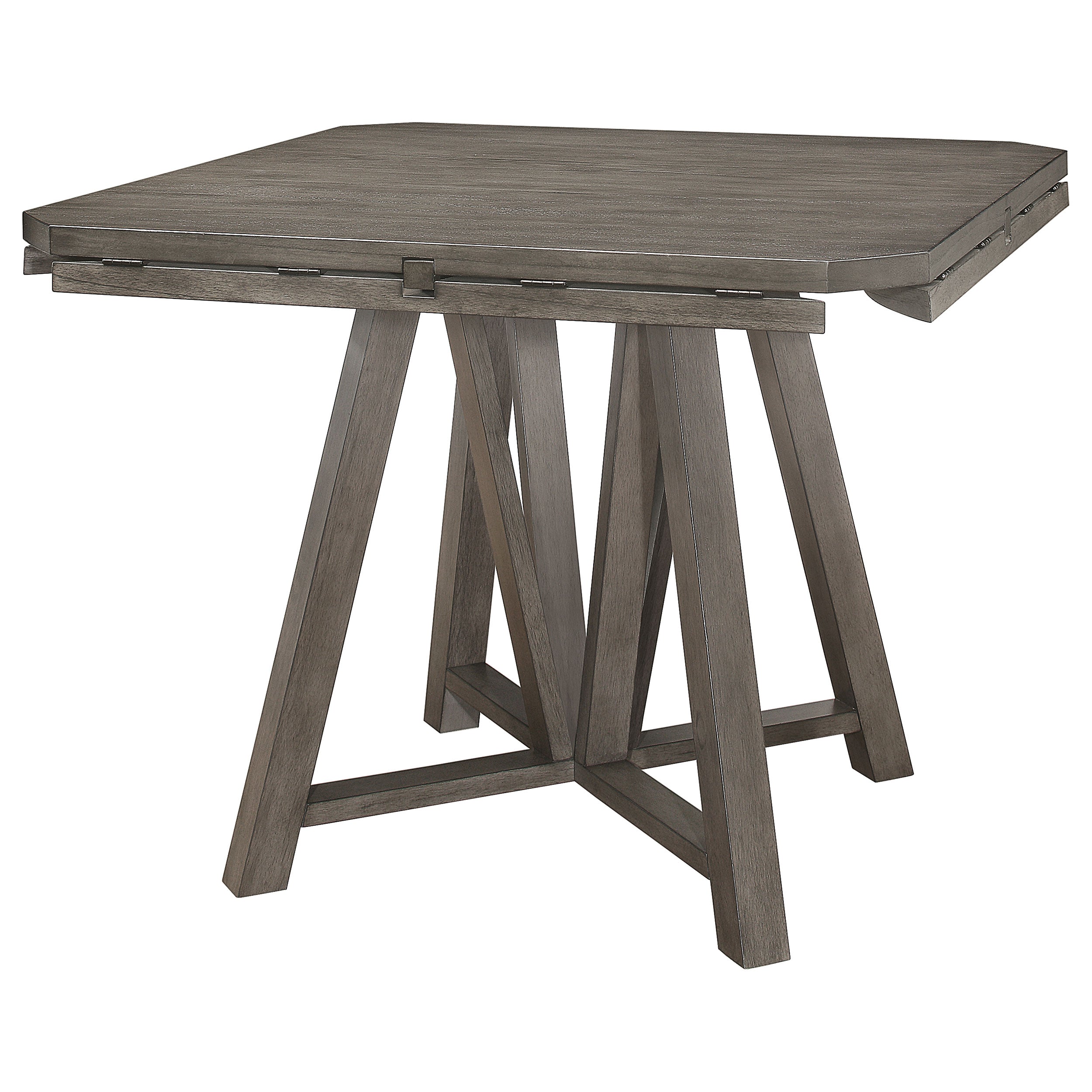 Athens Round Counter Height Table with Drop Leaf Barn Grey