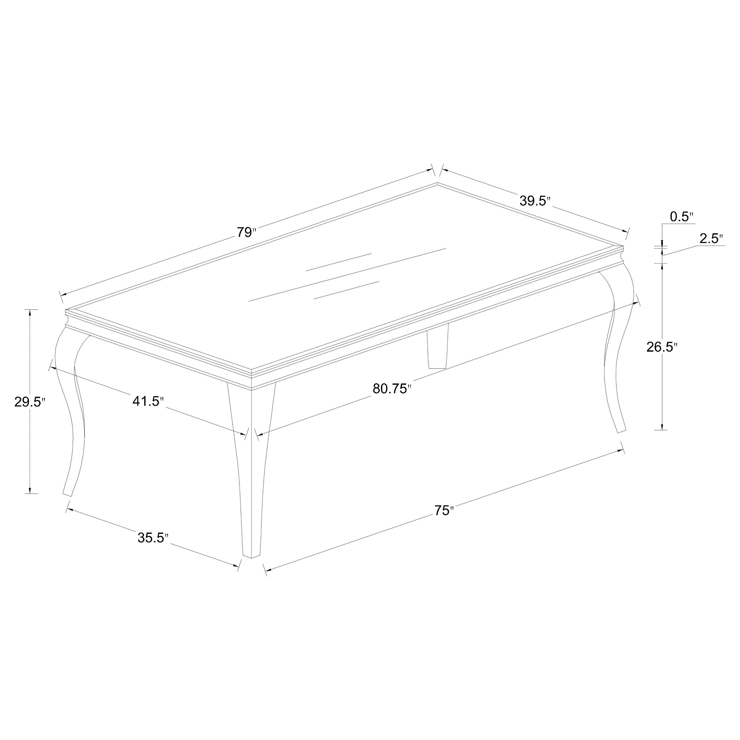 Carone Rectangular Glass Top Dining Table White and Chrome