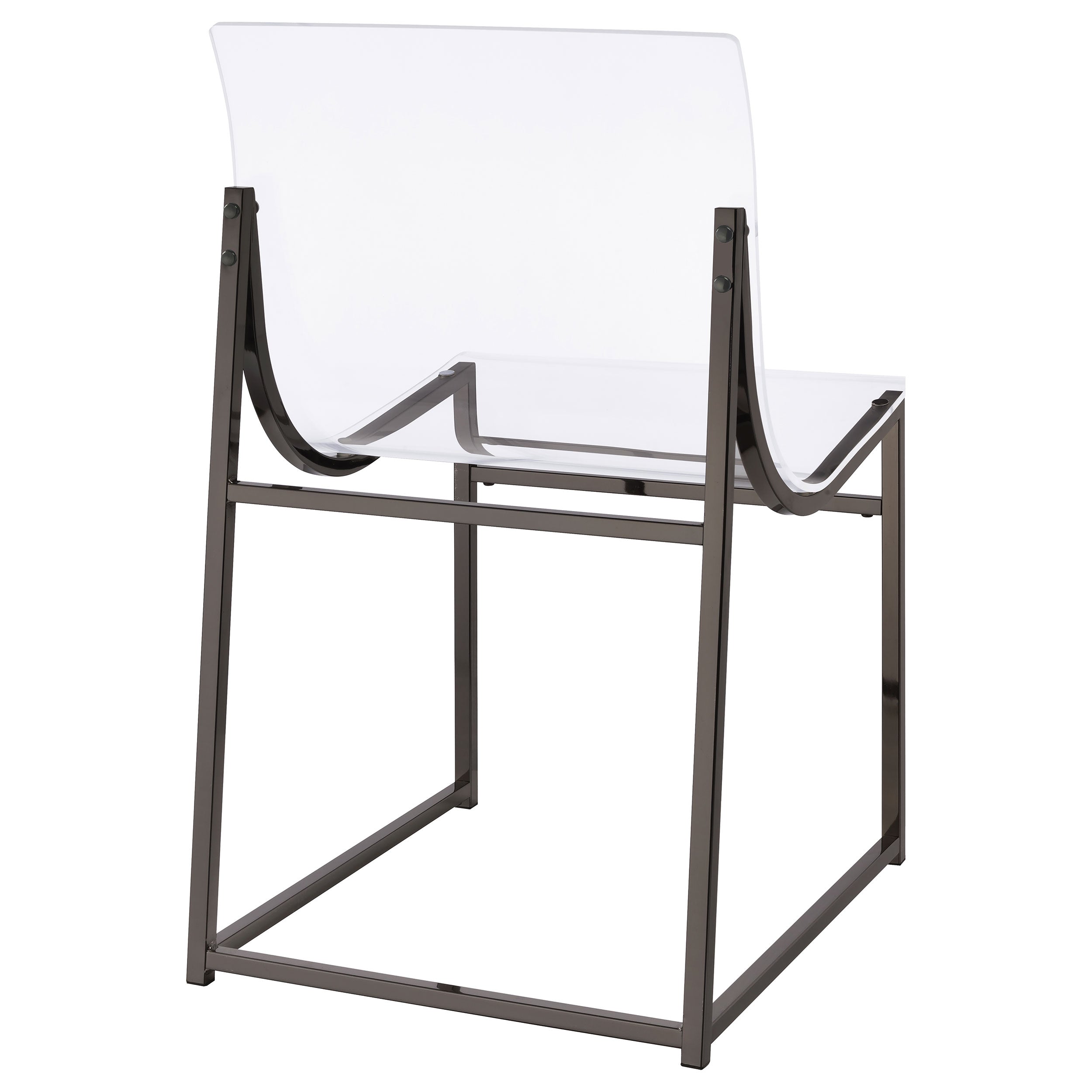 Adino Acrylic Dining Side Chair Clear and Black Nickel (Set of 2)