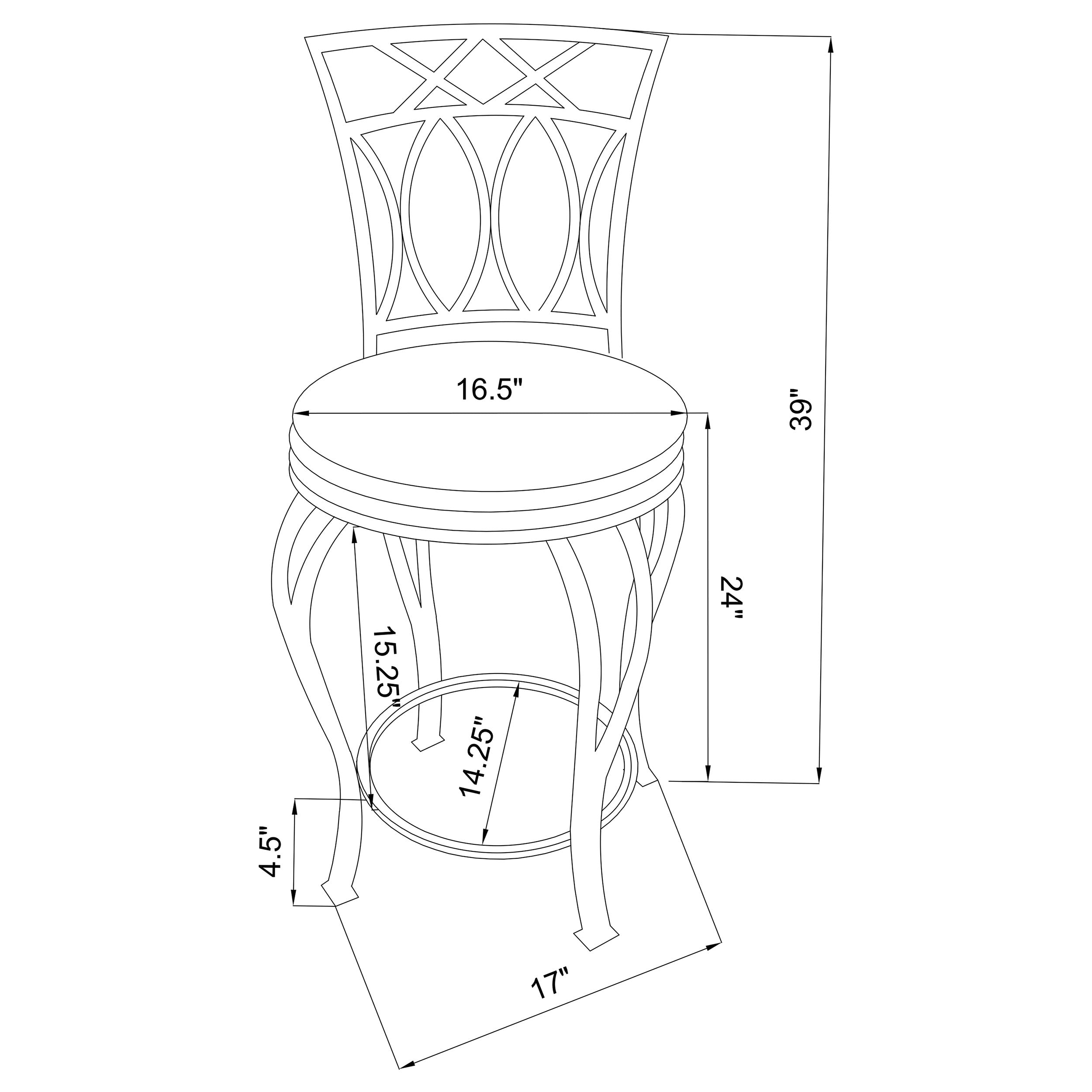 Adamsville Upholstered Swivel Bar Stool Black