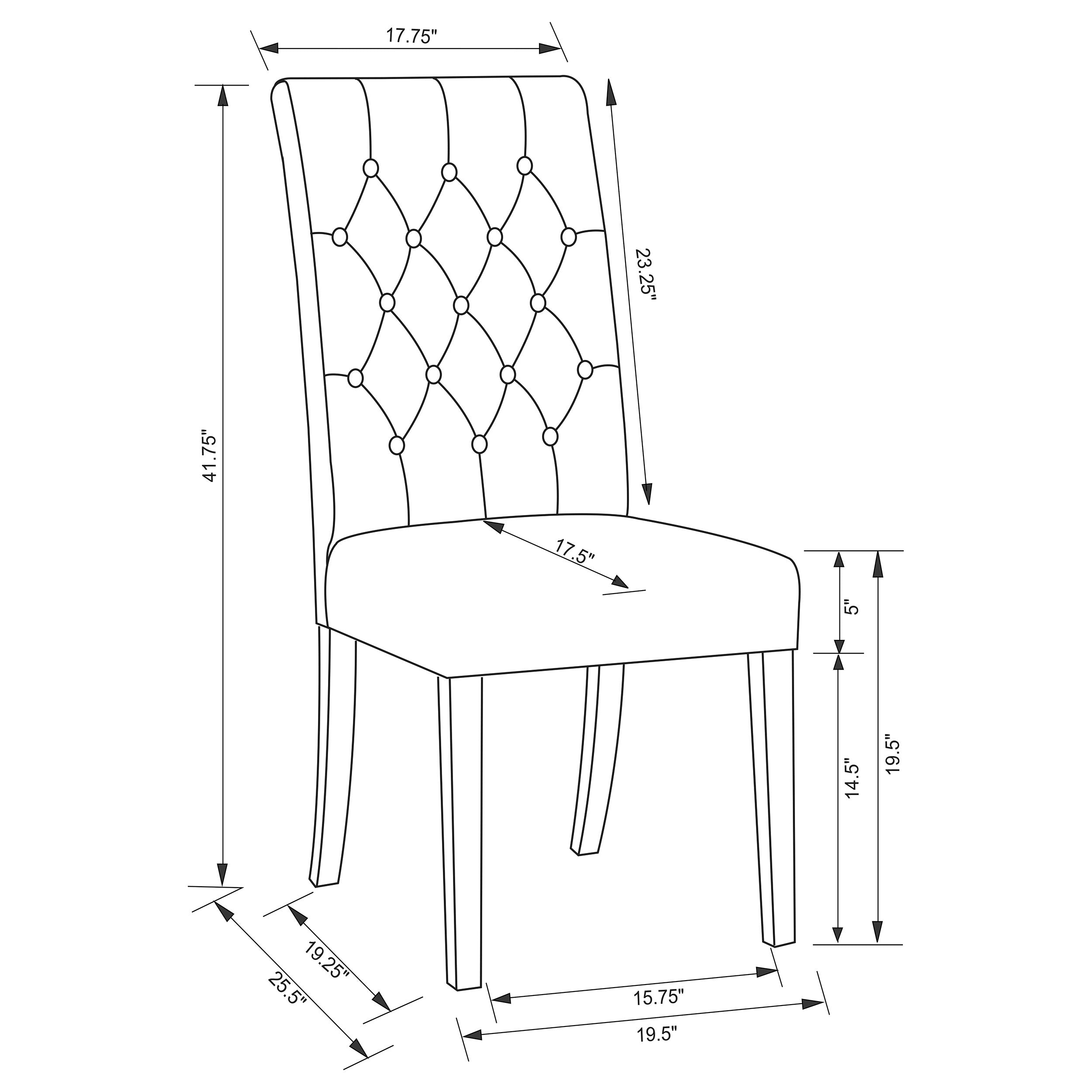 Douglas Tufted Back Dining Chairs Vineyard Oak (Set of 2)