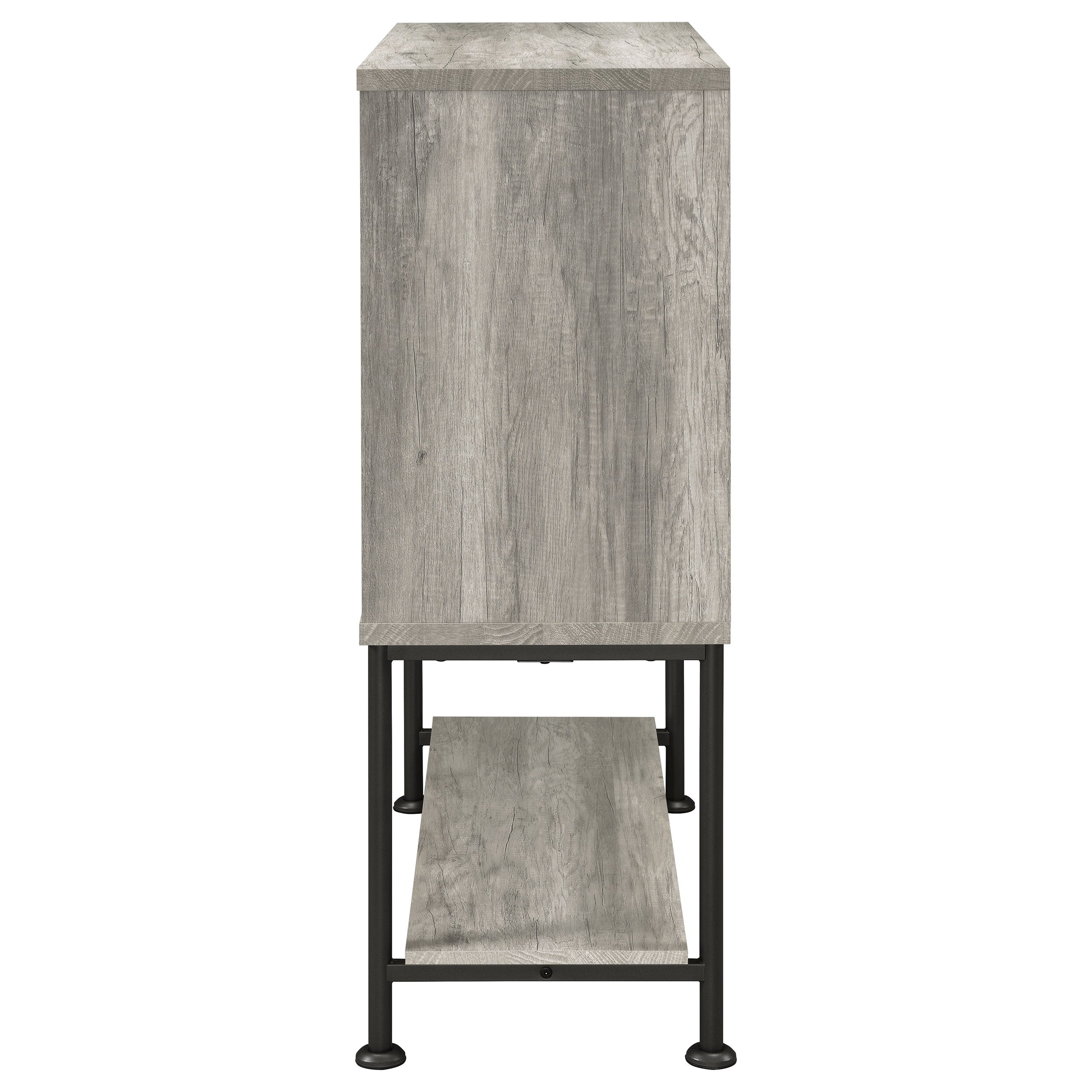 Claremont Sliding Door Bar Cabinet with Lower Shelf Grey Driftwood