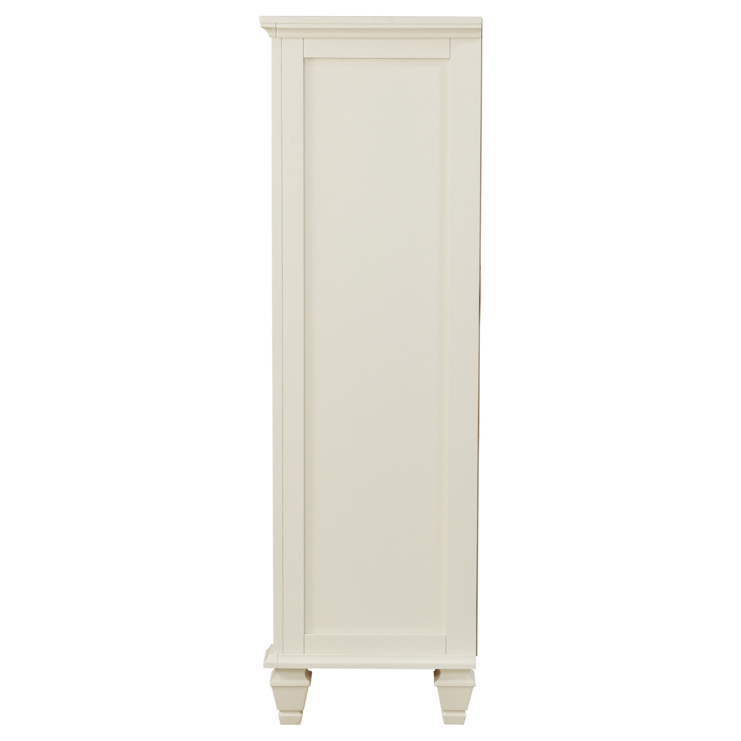 Sandy Beach 5-drawer Rectangular Chest Cream White