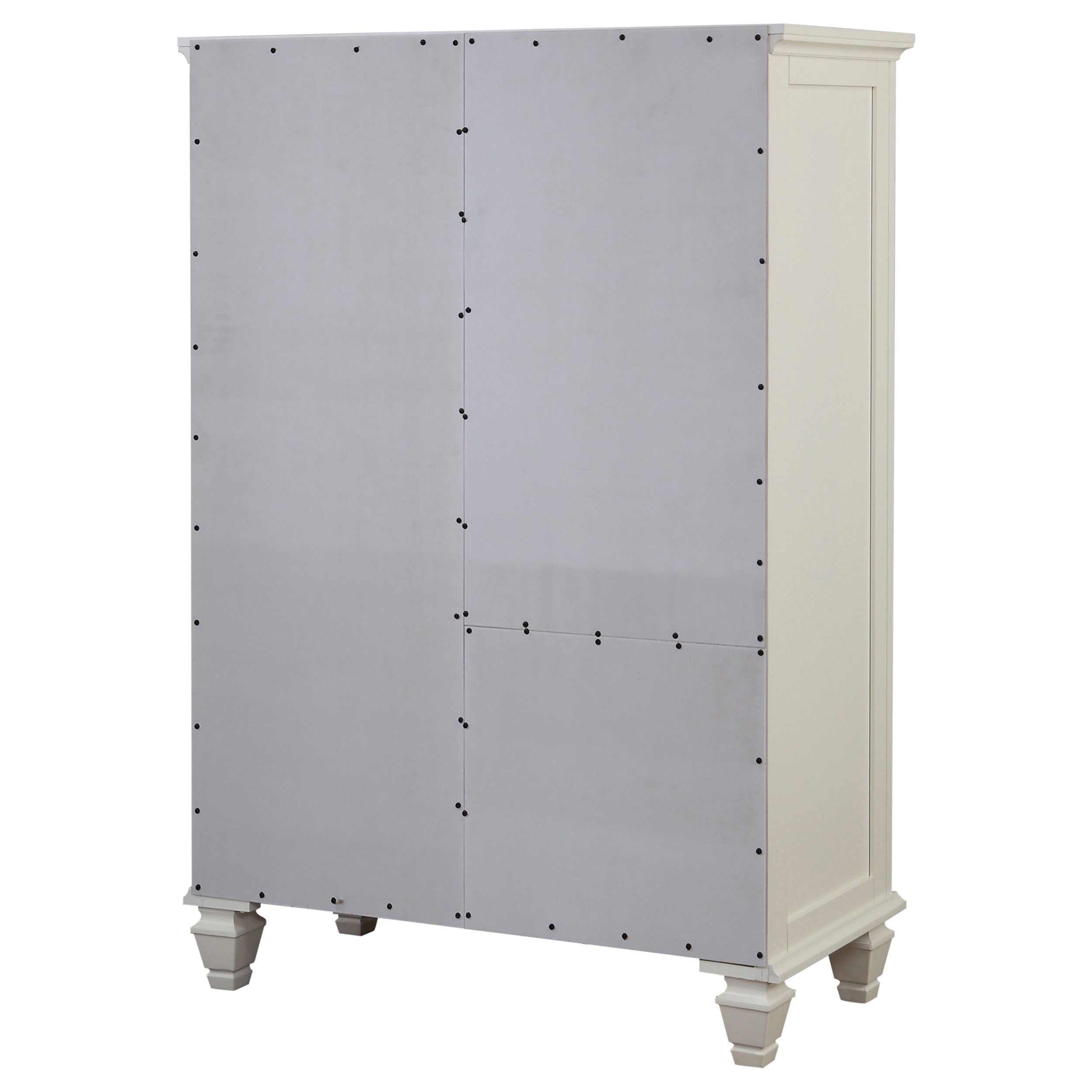 Sandy Beach 8-drawer Door Chest Storage Cream White