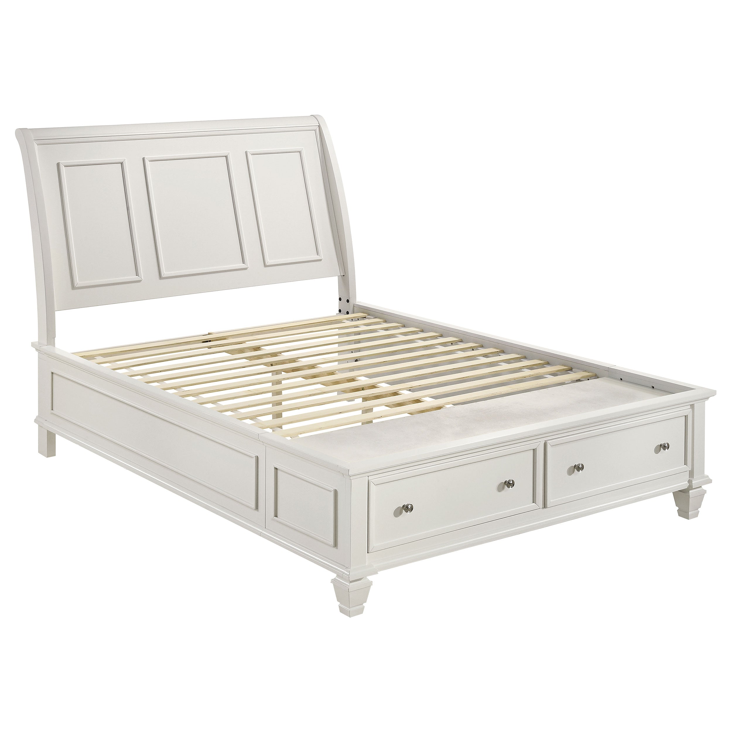 Sandy Beach 4-piece Queen Bedroom Set Cream White