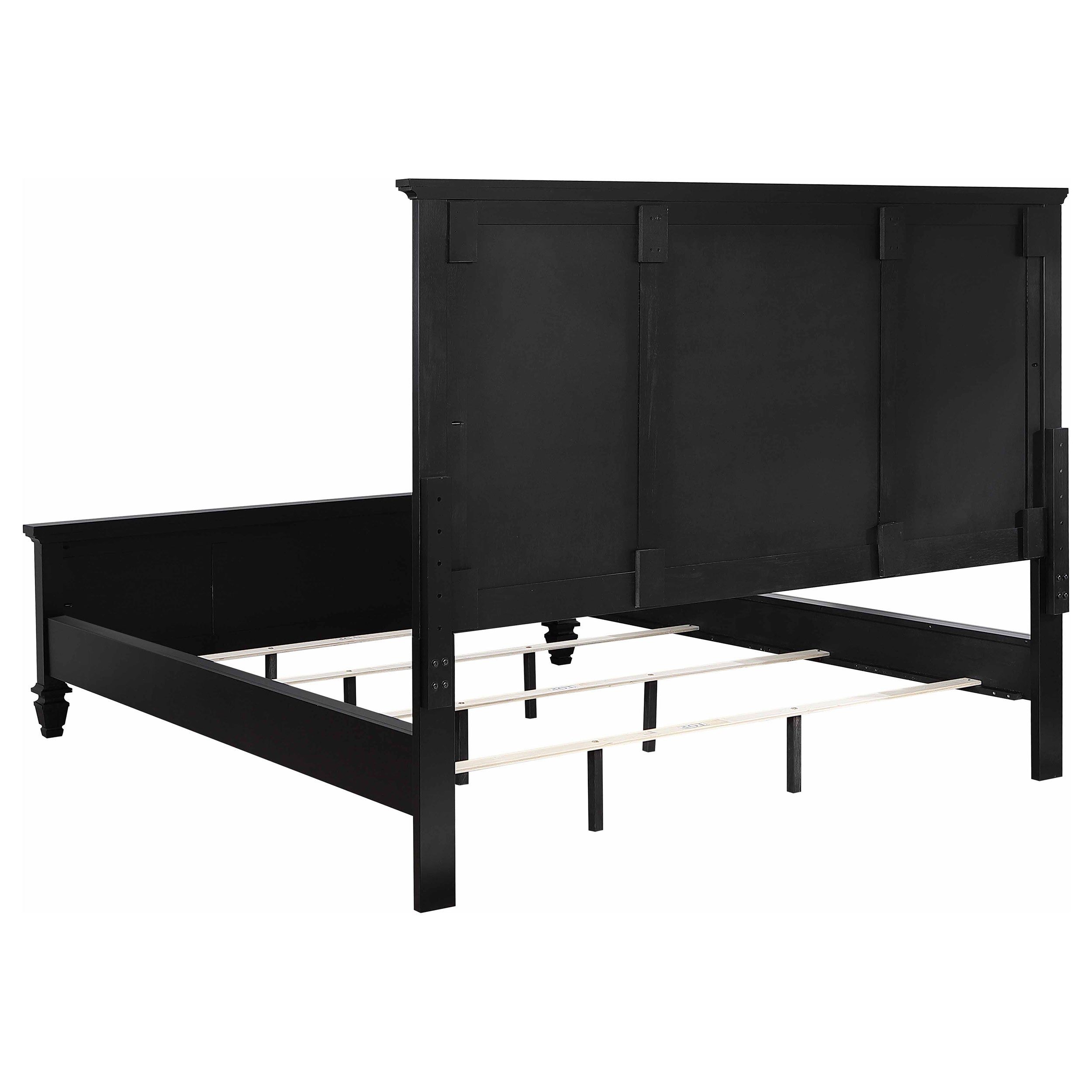 Sandy Beach 63-inch Eastern King Wood Panel Bed Black