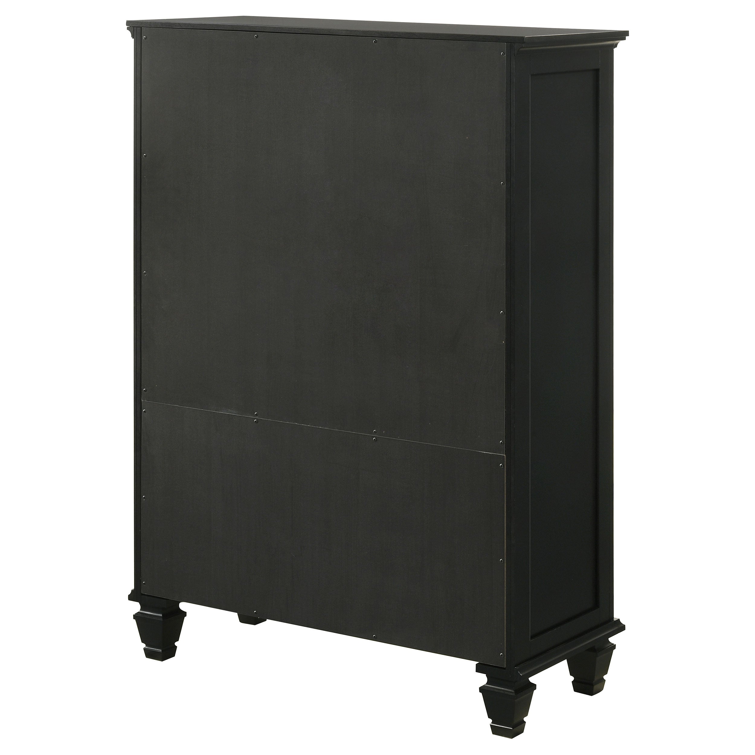 Sandy Beach Door Chest with Concealed Storage Black