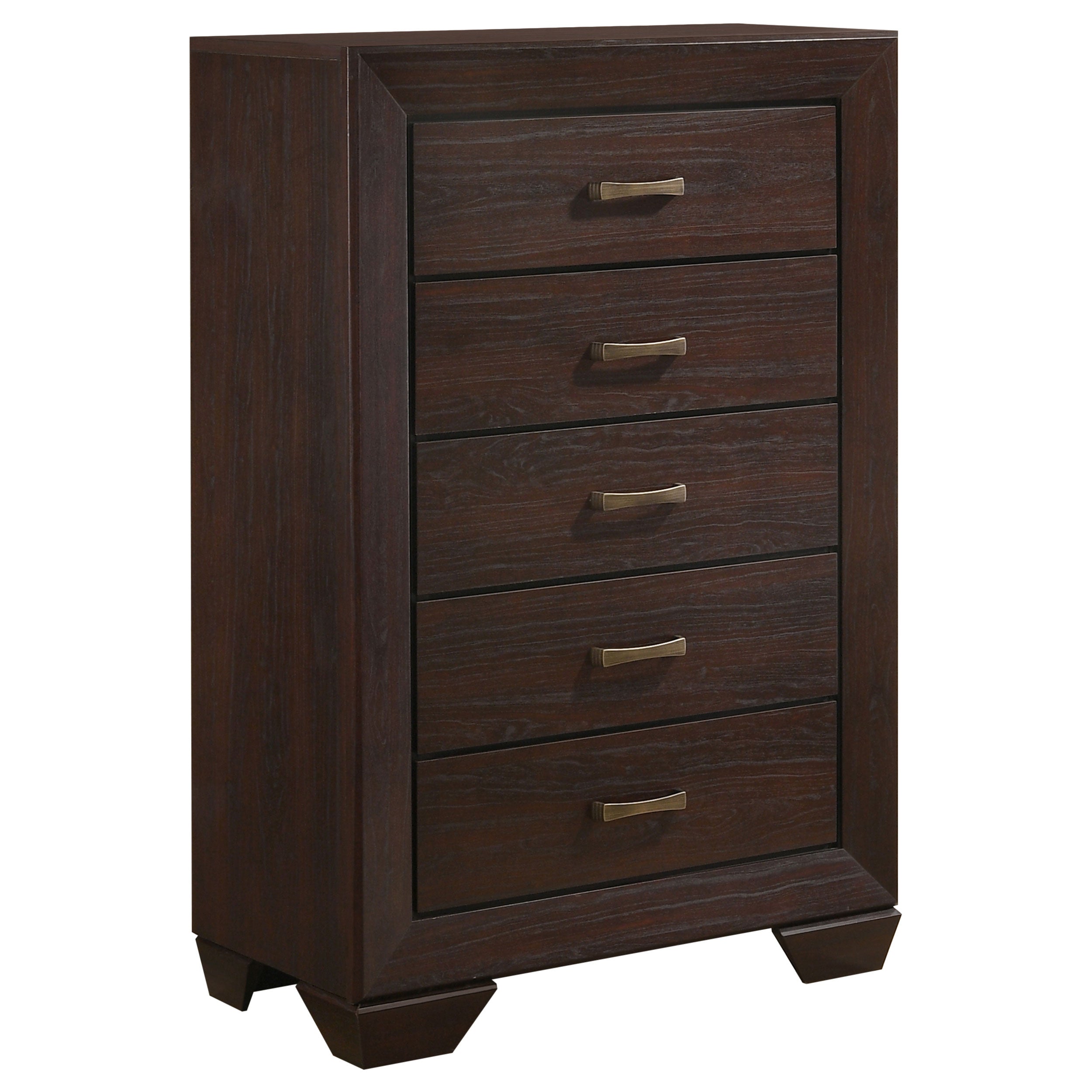 Kauffman 5-drawer Chest Dark Cocoa