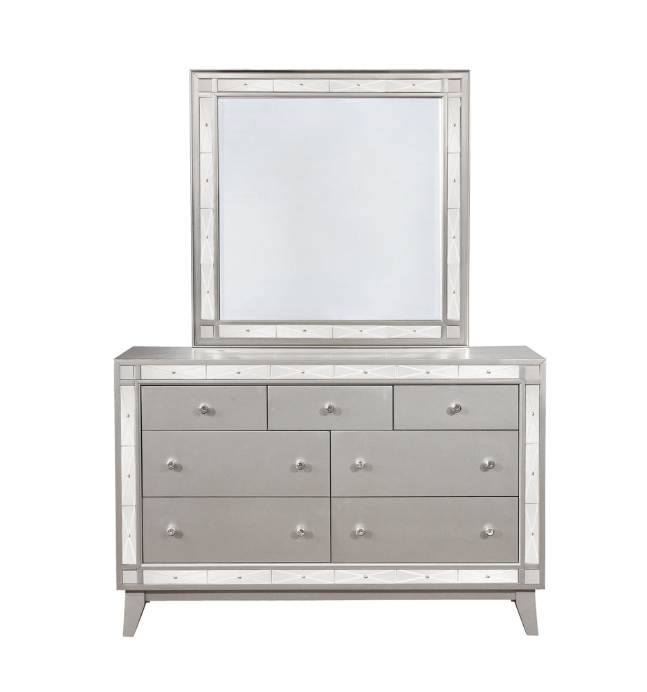 Camille   Bedroom Set Grey and Metallic Mercury