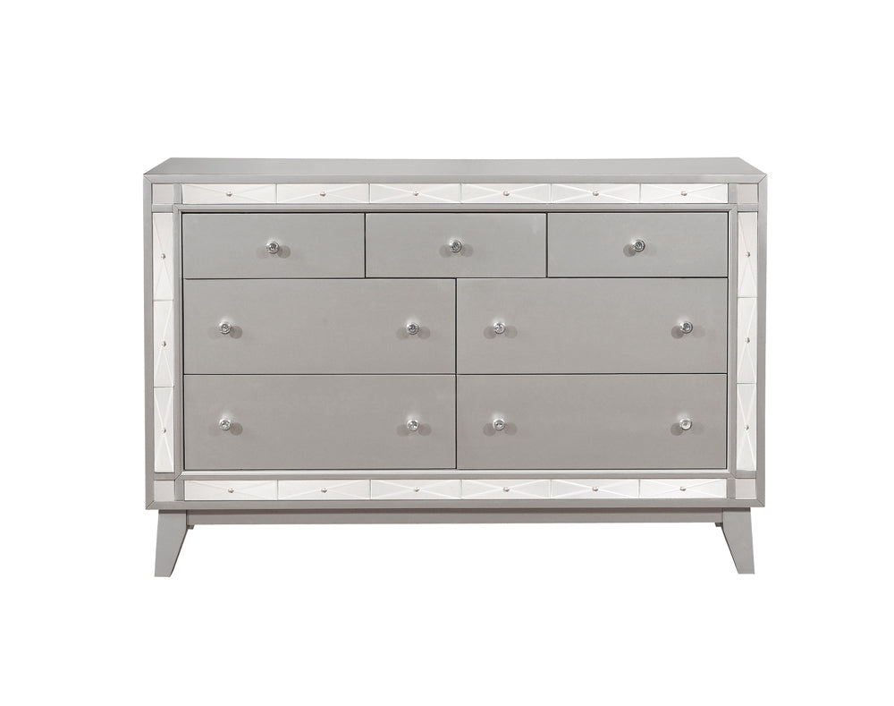 Camille   Bedroom Set Grey and Metallic Mercury