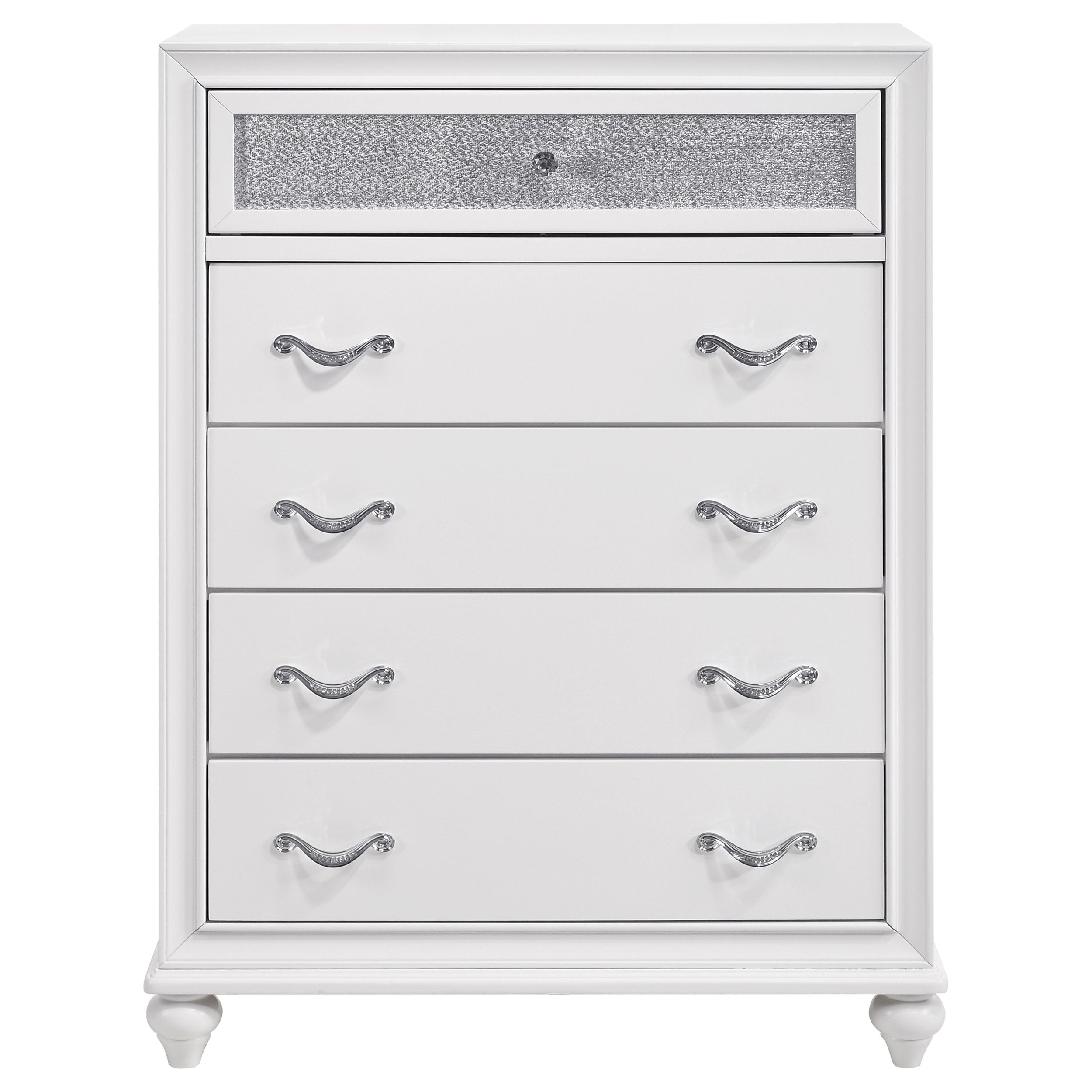 Barzini 5-drawer Chest White