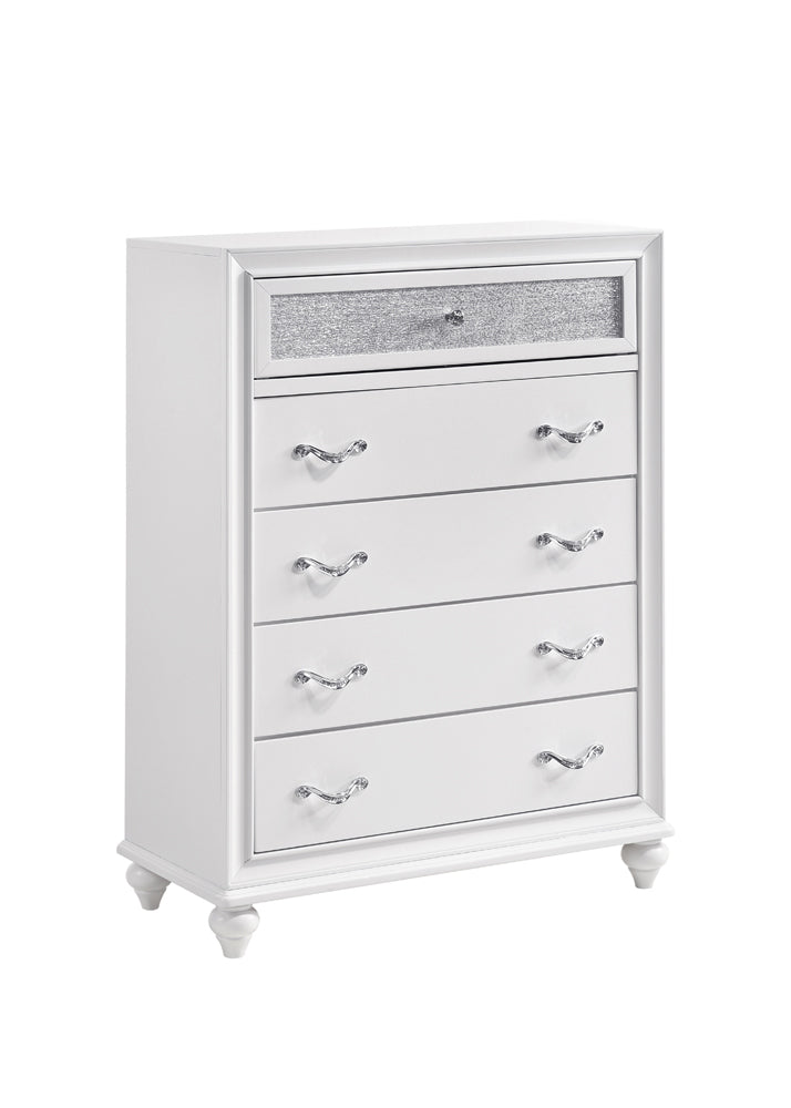 Barzini   Panel Bedroom Set White