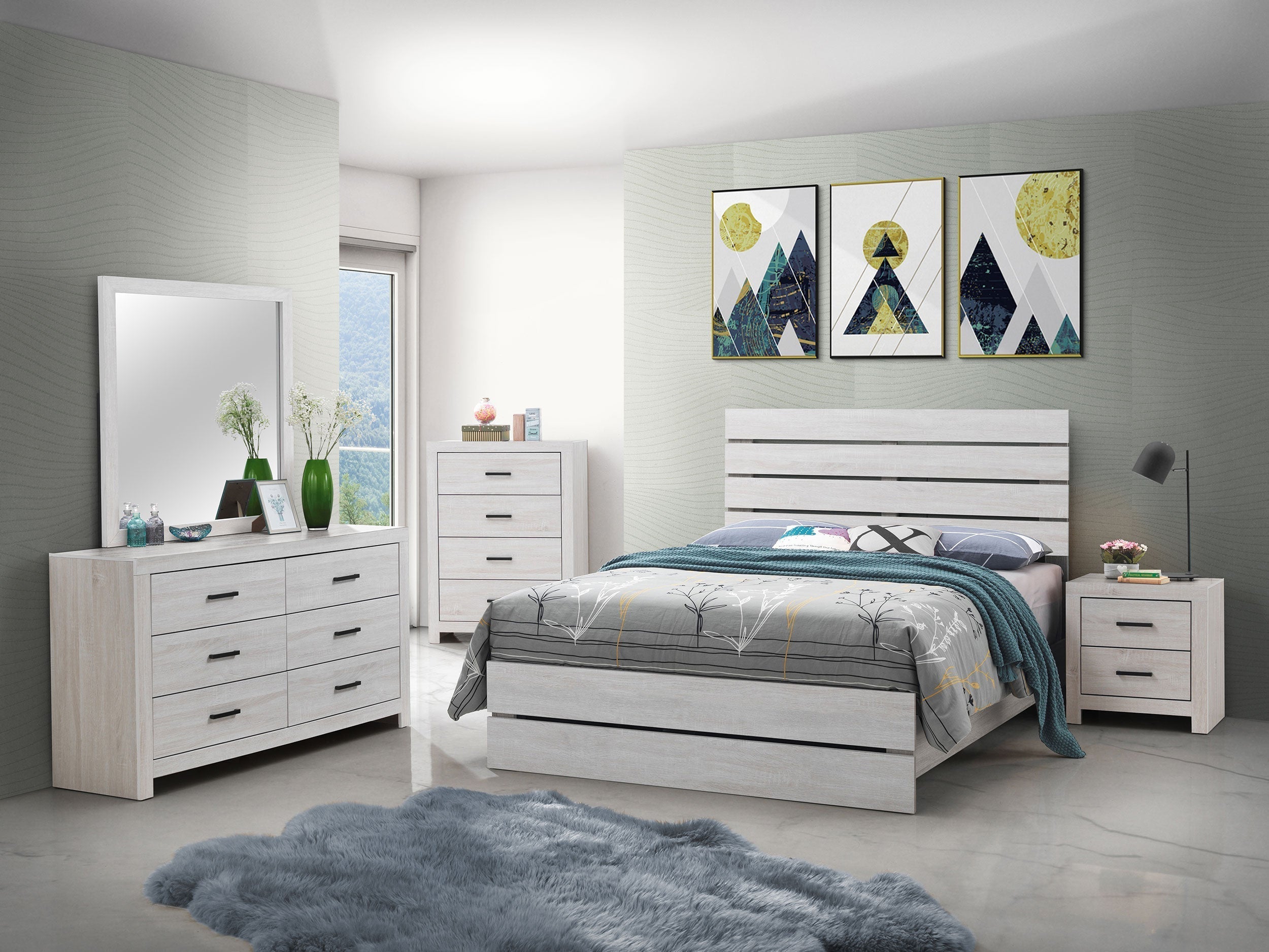 Brantford   Panel Bedroom Set Coastal White