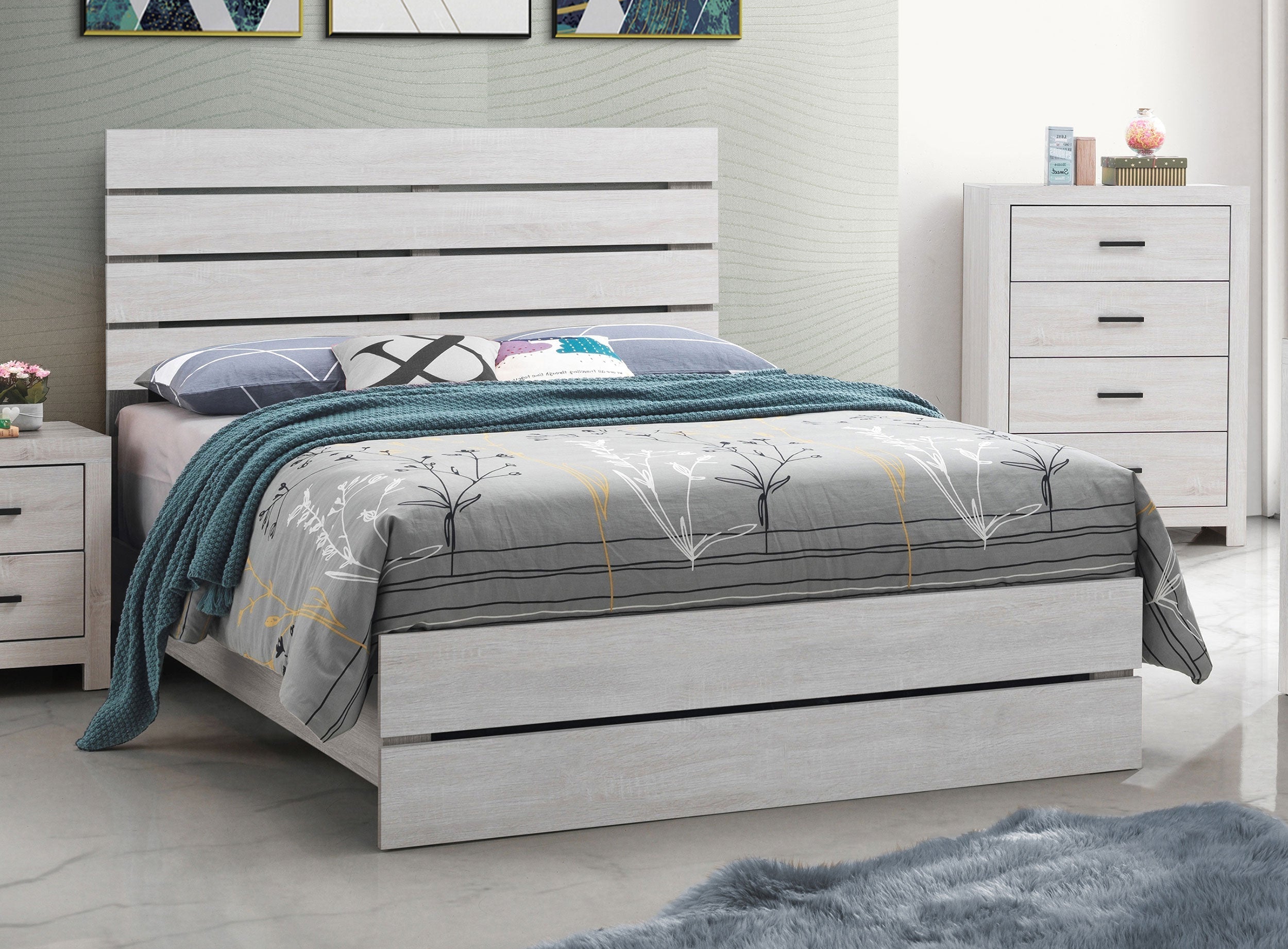 Brantford  Panel Bed Coastal White