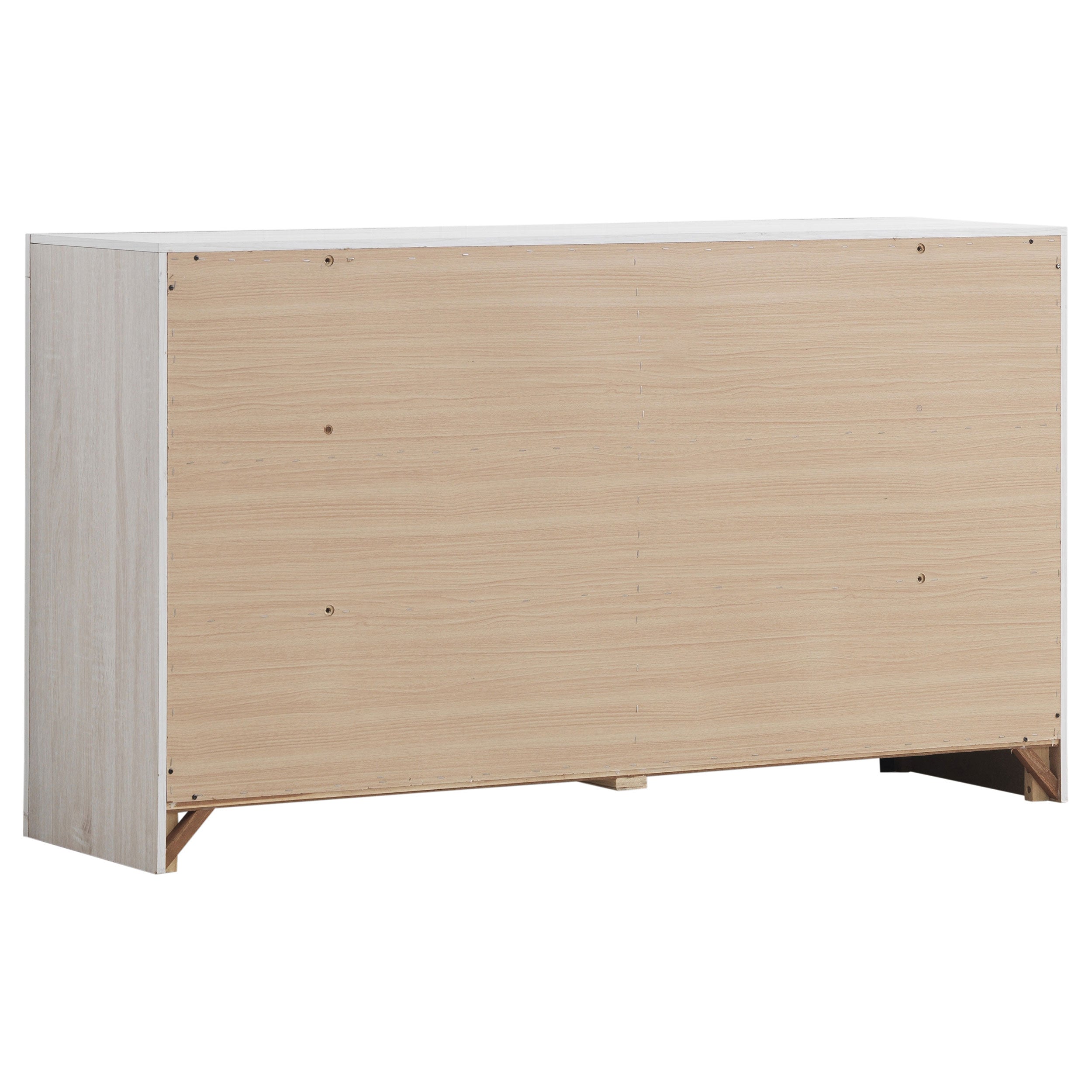 Brantford 6-drawer Dresser with Mirror Coastal White