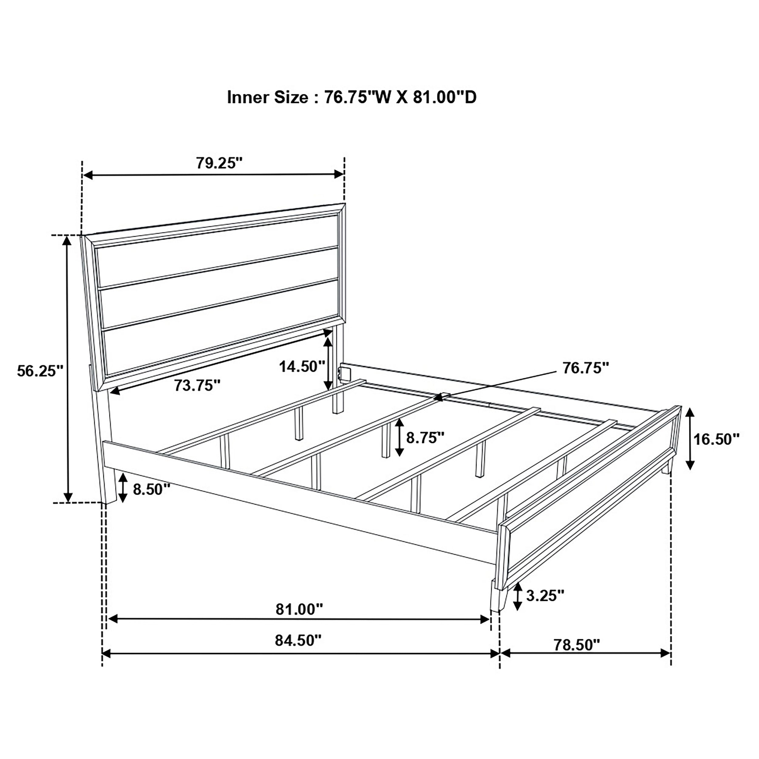 Watson  Bed Grey Oak and Black