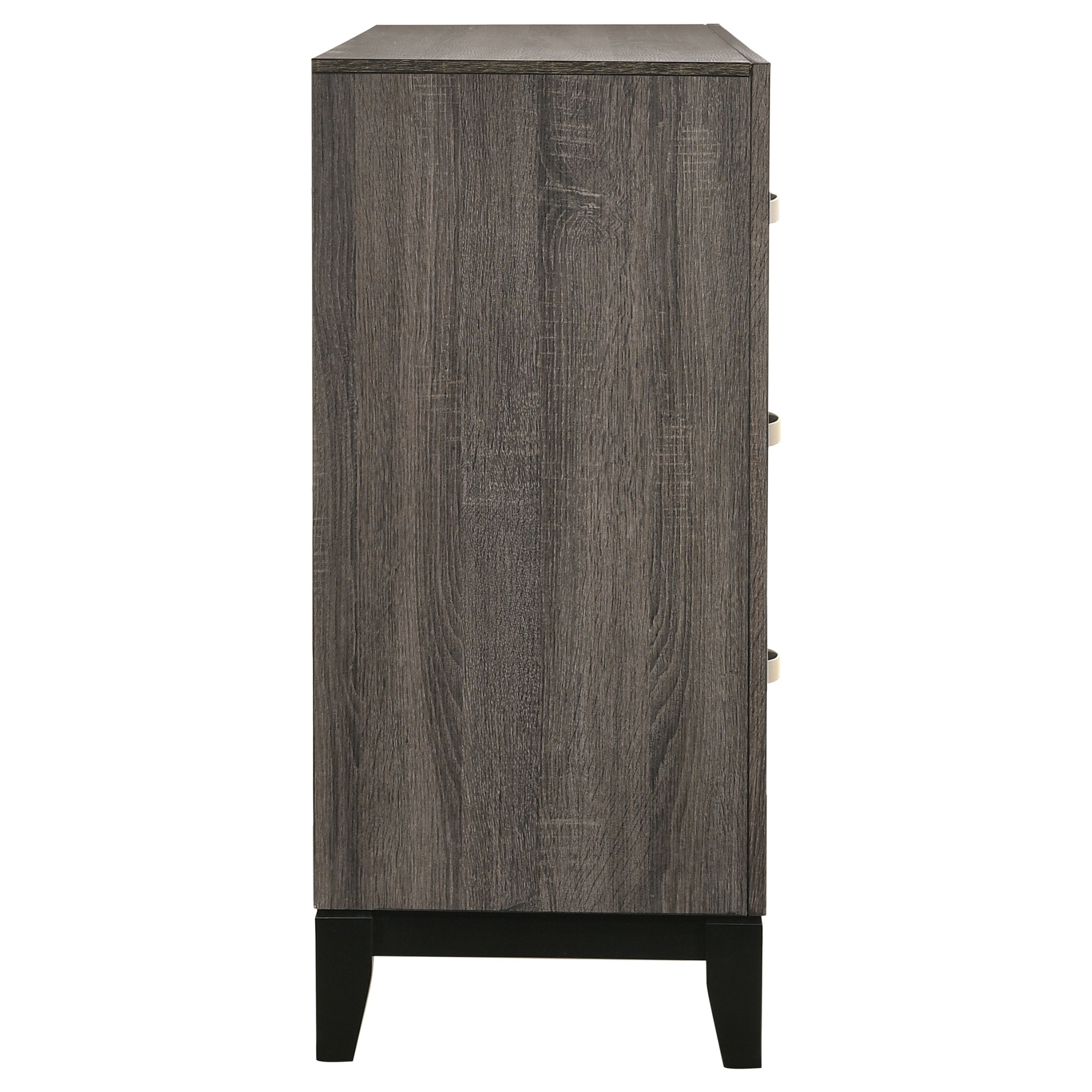 Watson 6-drawer Dresser Grey Oak and Black