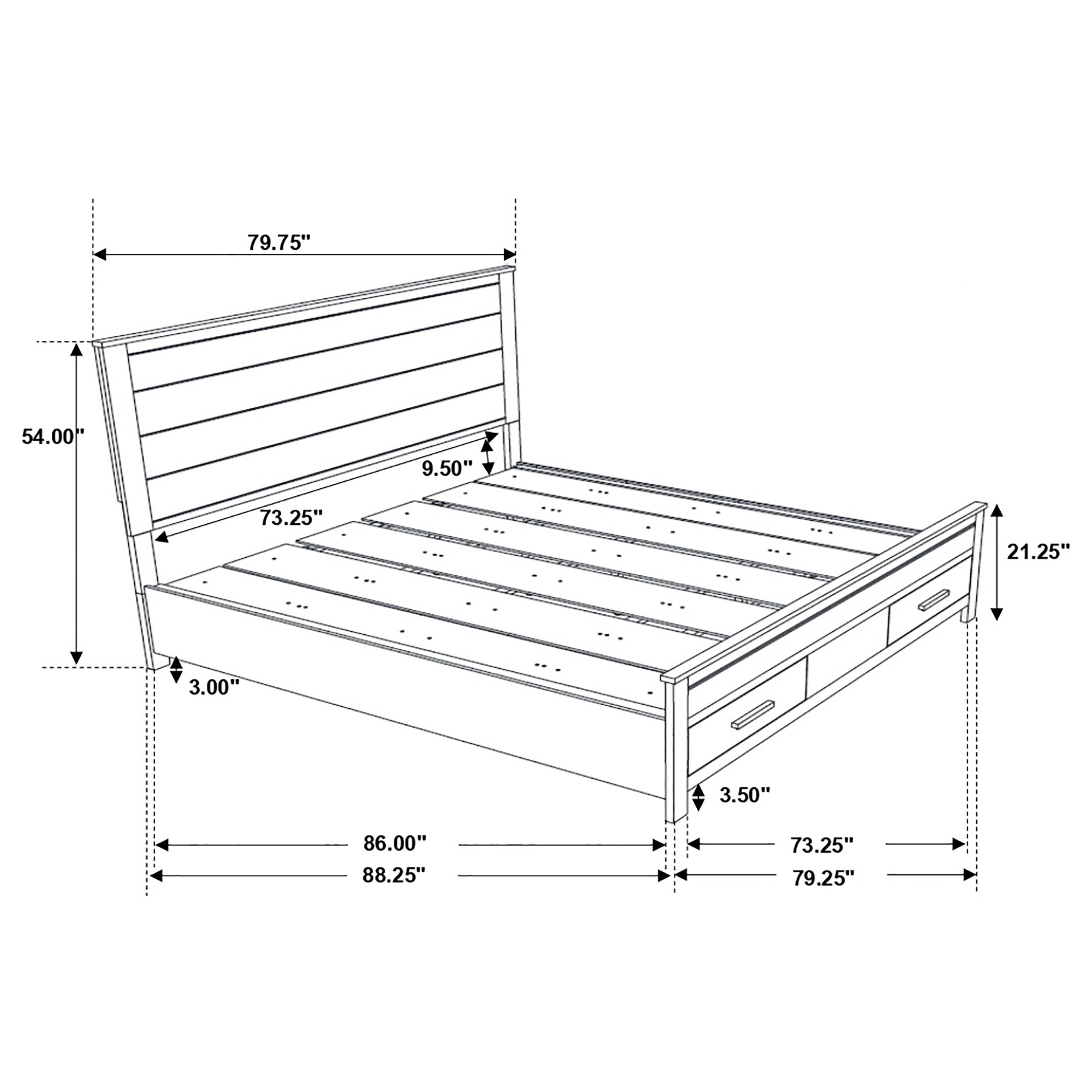 Woodmont   Platform Bedroom Set Rustic Golden Brown