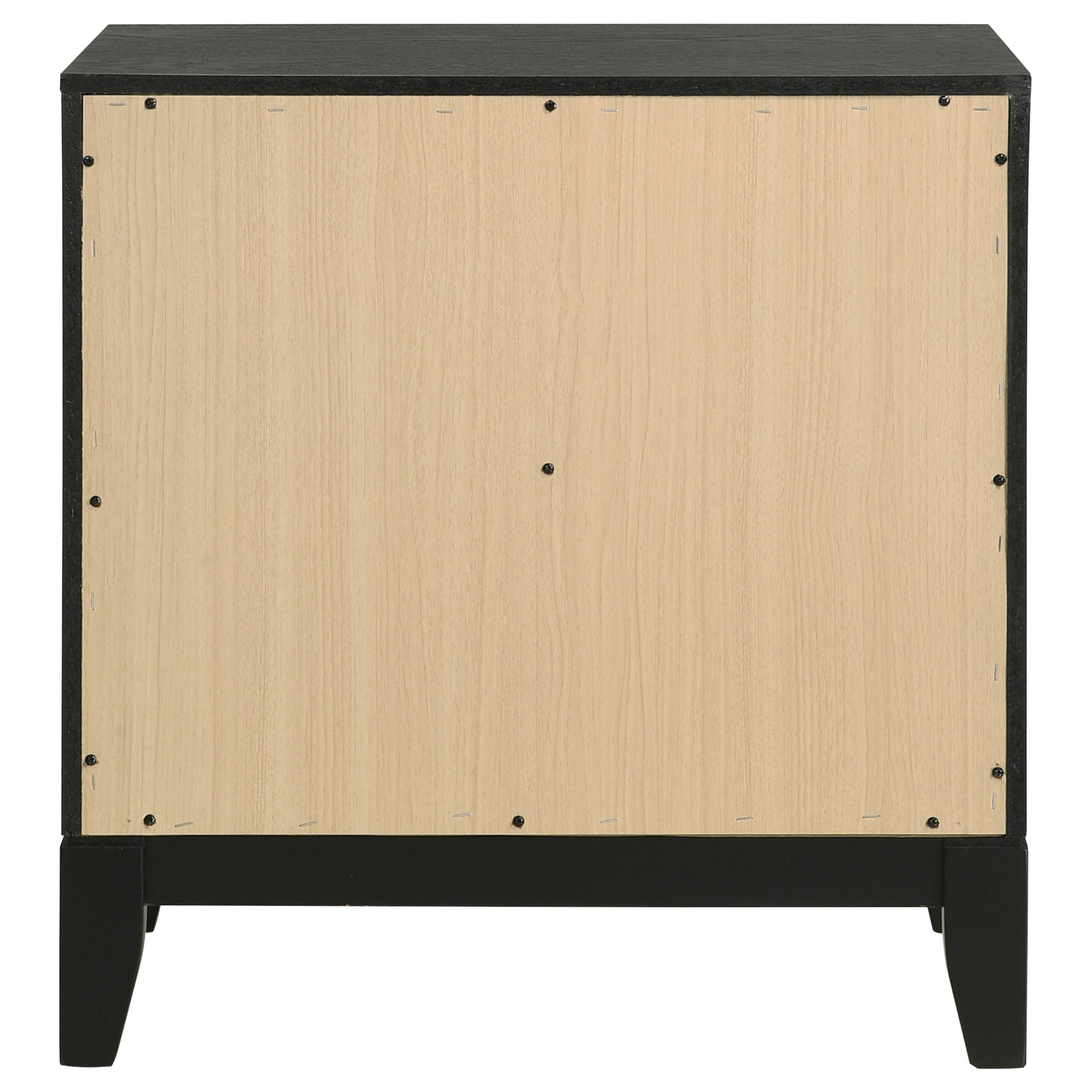 Valencia 2-drawer Nightstand Light Brown and Black