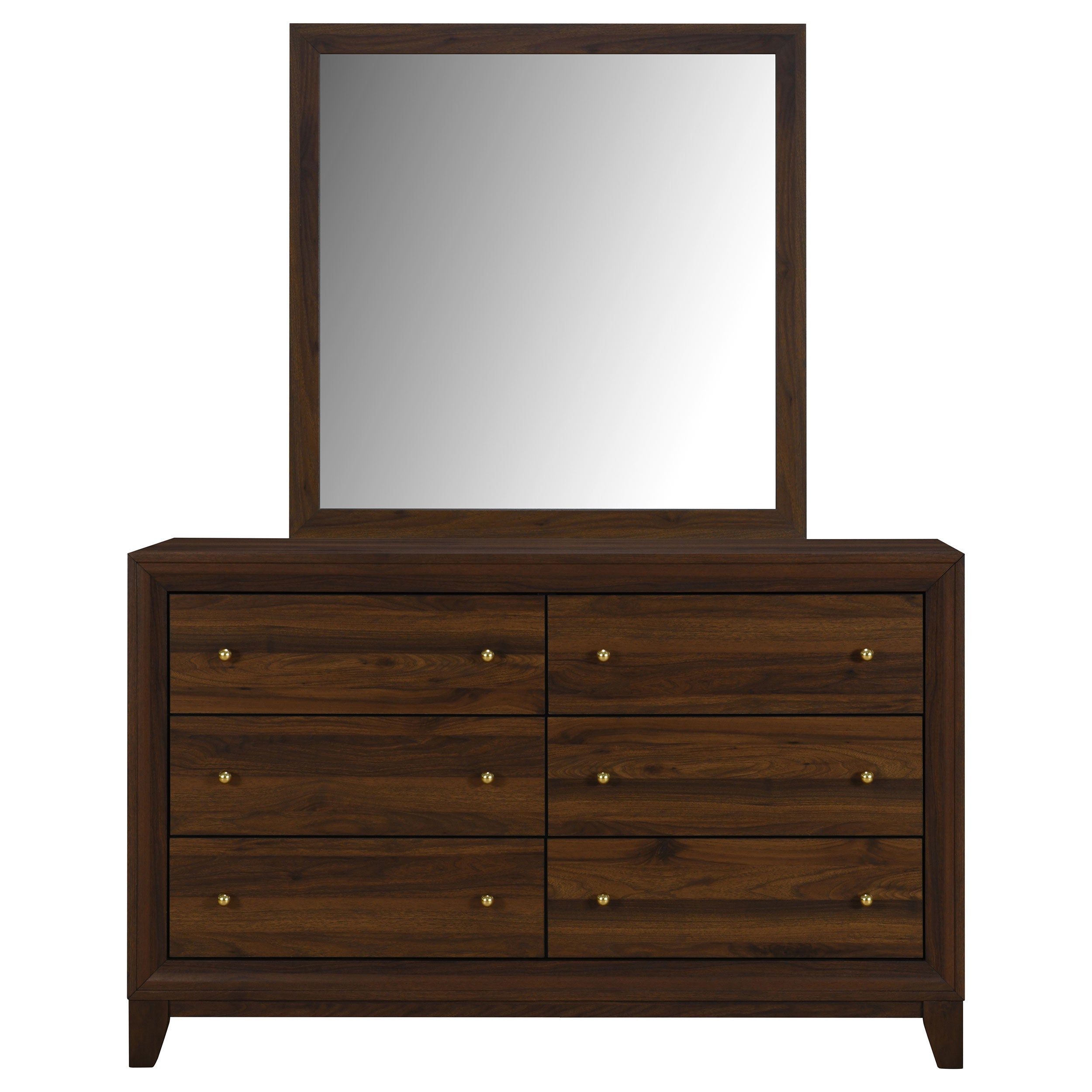 Welsley 6-drawer Dresser Cabinet Walnut