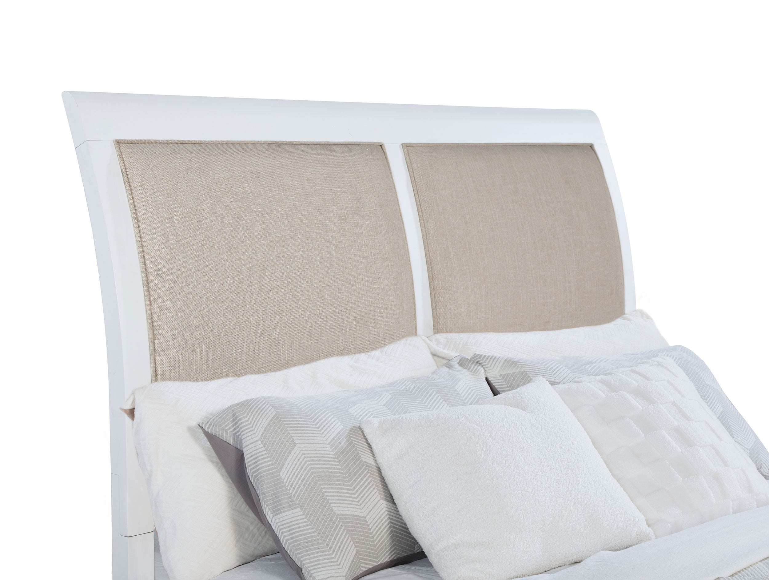 Bexhill 56-inch Upholstered Queen Panel Bed White