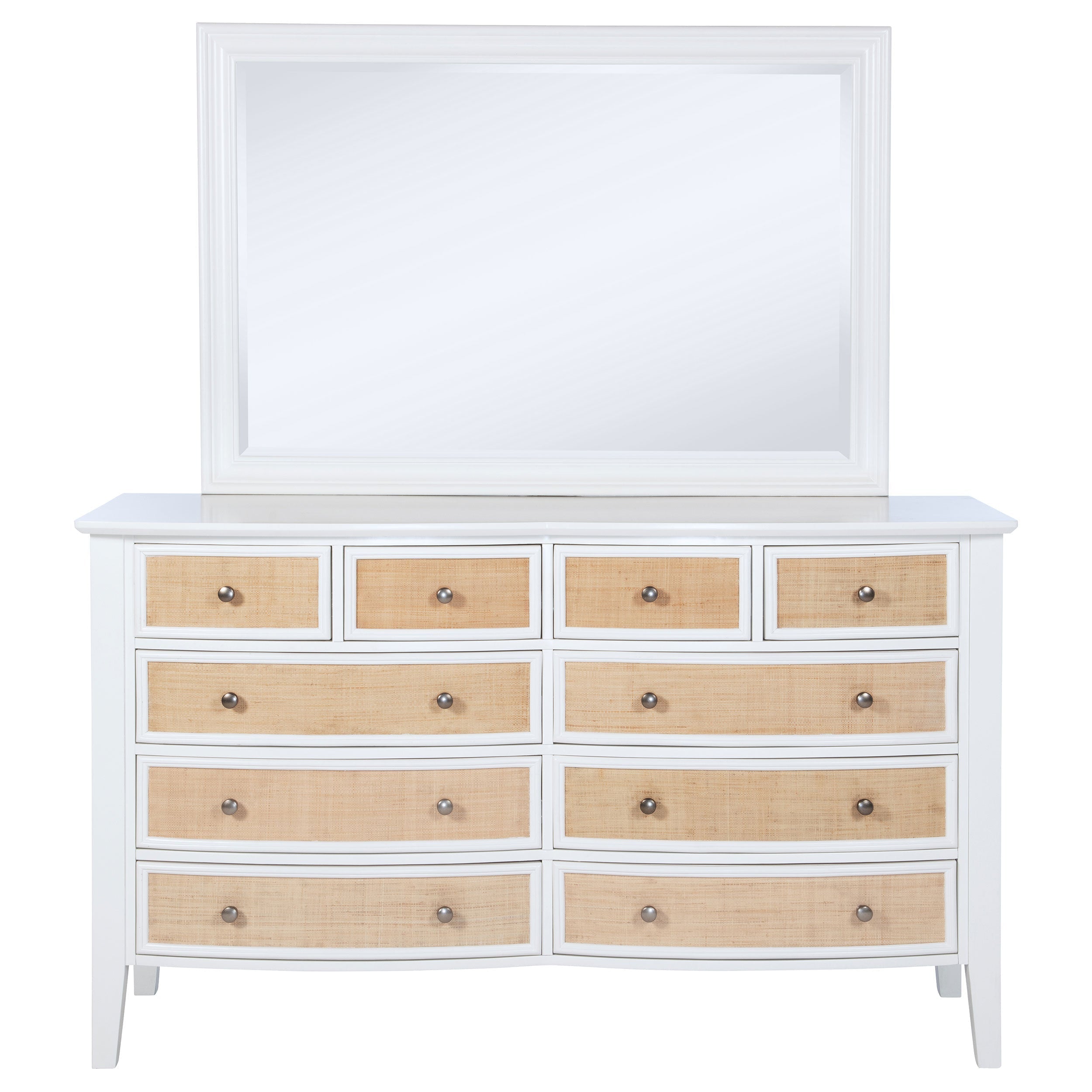 Bexhill 10-drawer Dresser and Mirror White