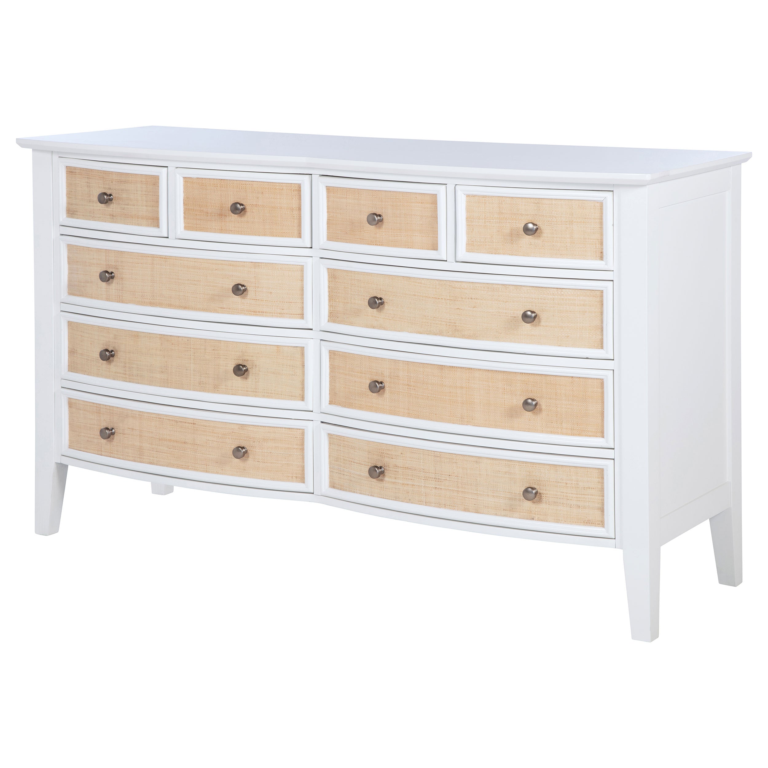 Bexhill 10-drawer Dresser and Mirror White