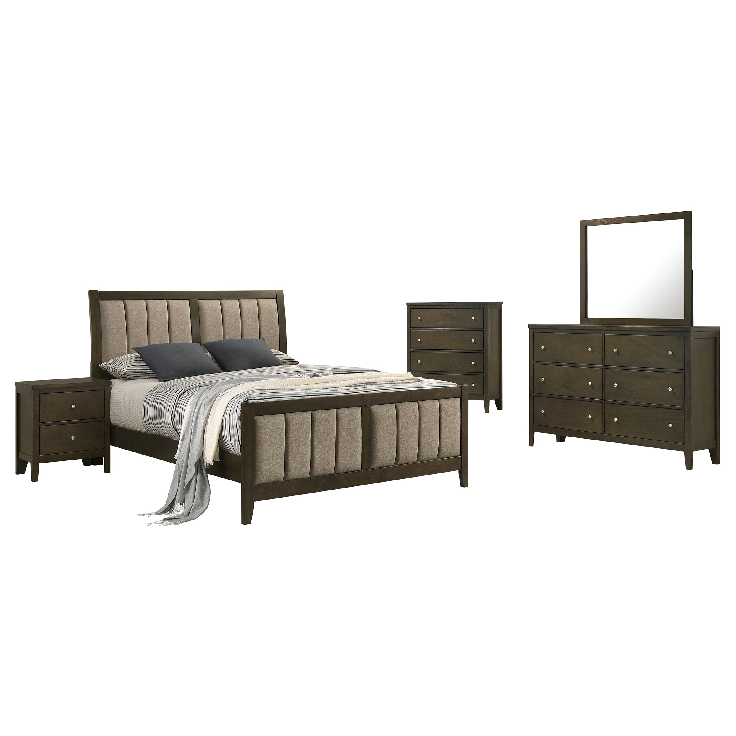 Wilkes 4-piece California King Bedroom Set Dark Cocoa