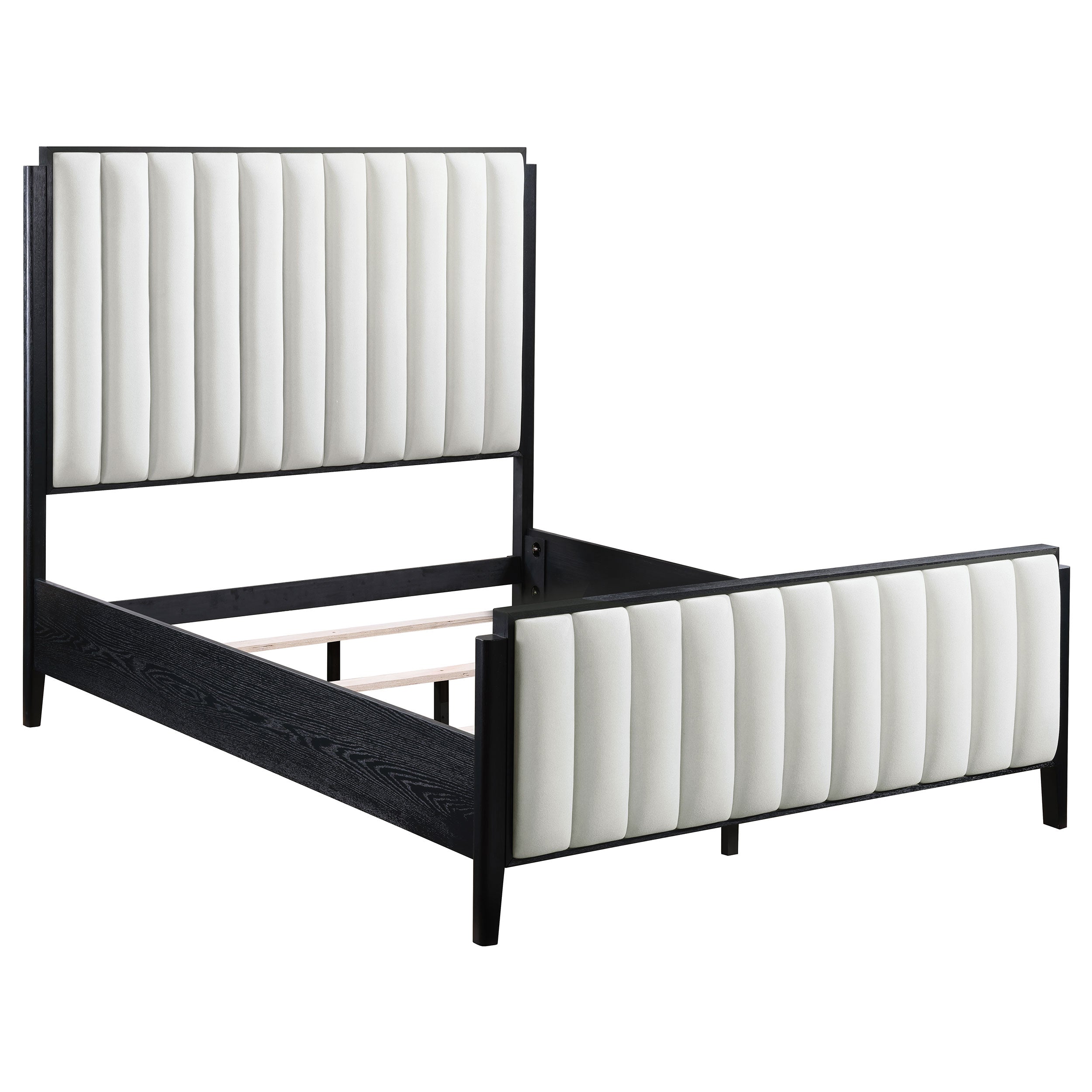 Brookmead 60-inch Upholstered  Bed Black