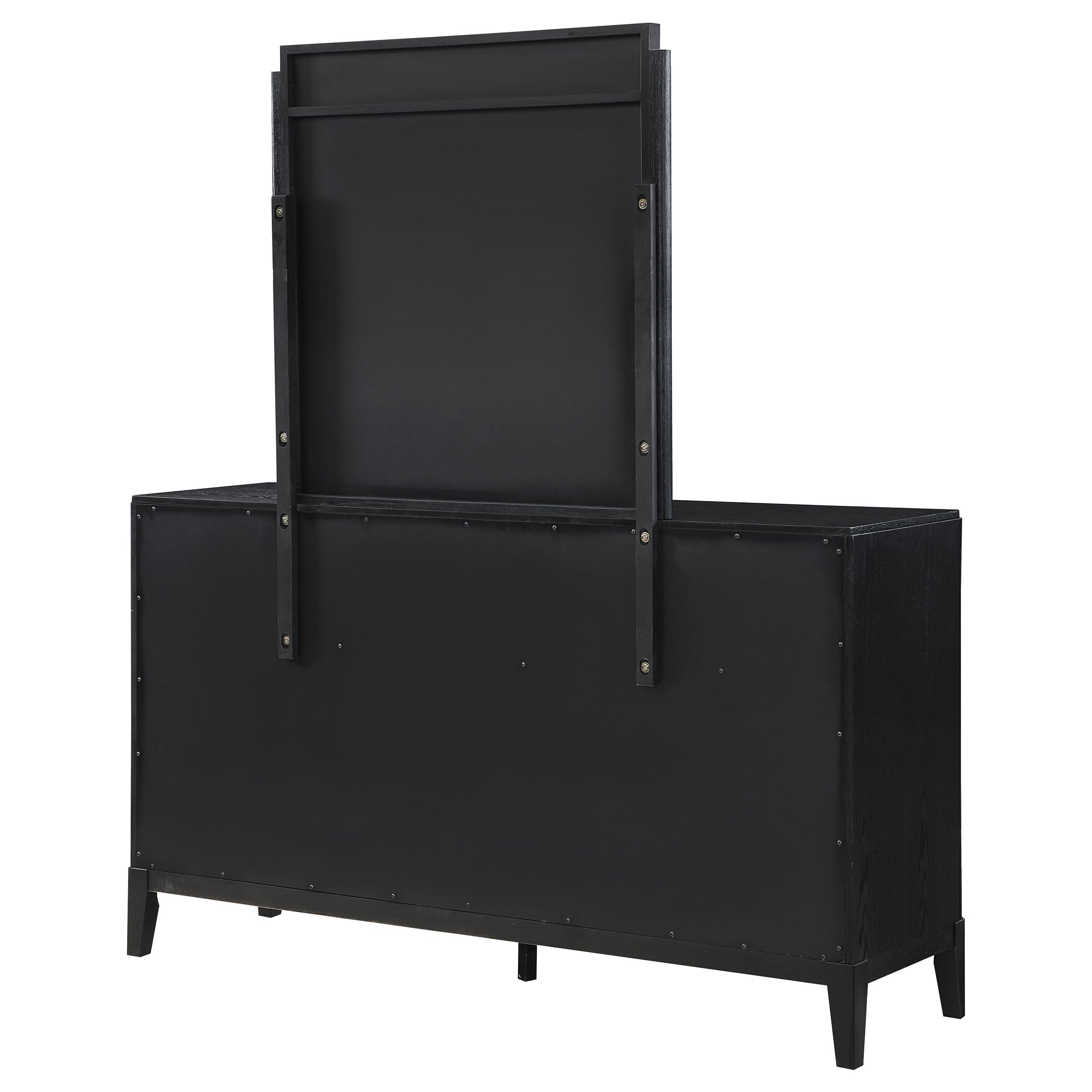 Brookmead 8-drawer Bedroom Dresser with Mirror Black