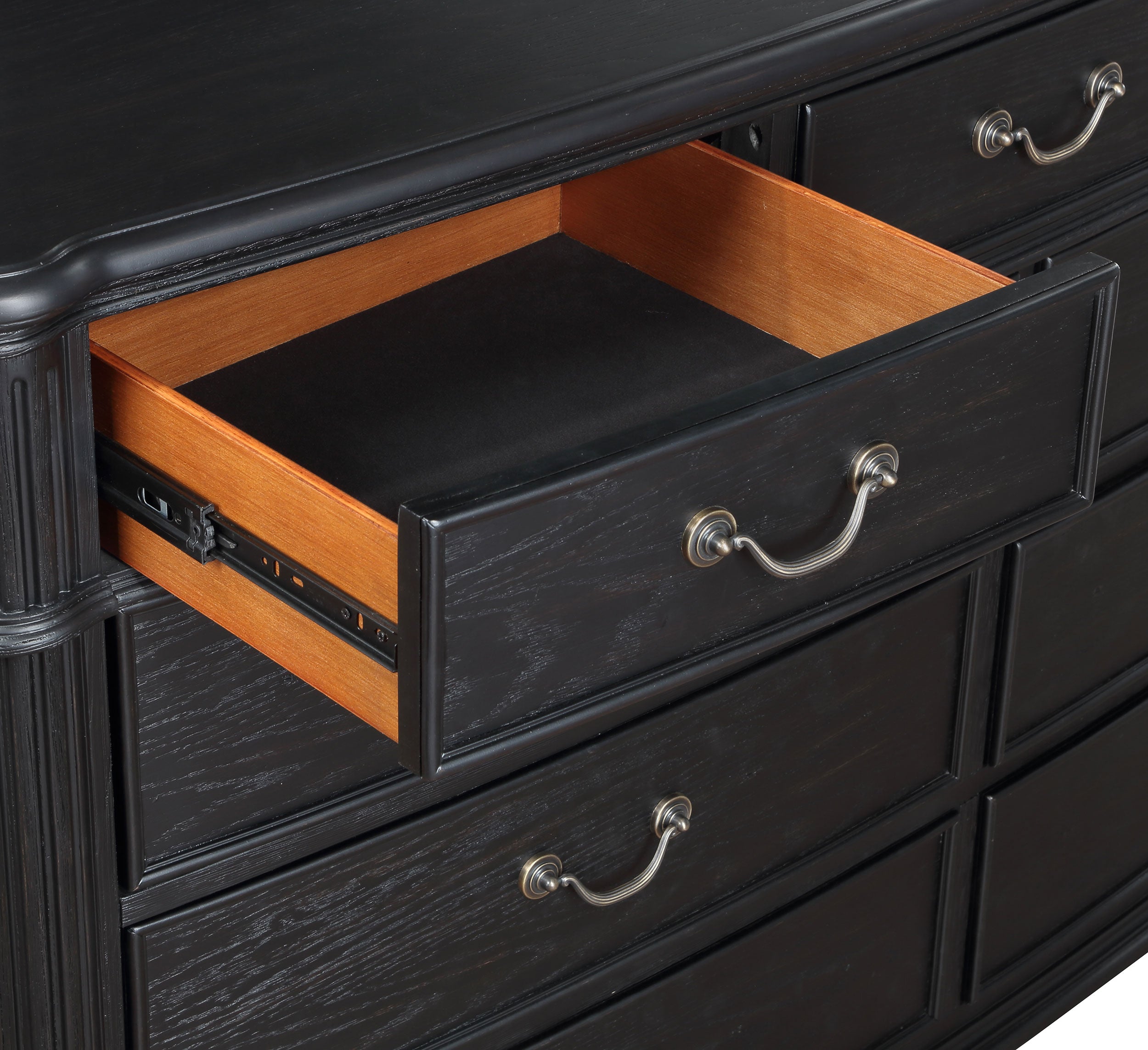 Celina 9-drawer Bedroom Dresser with Mirror Black