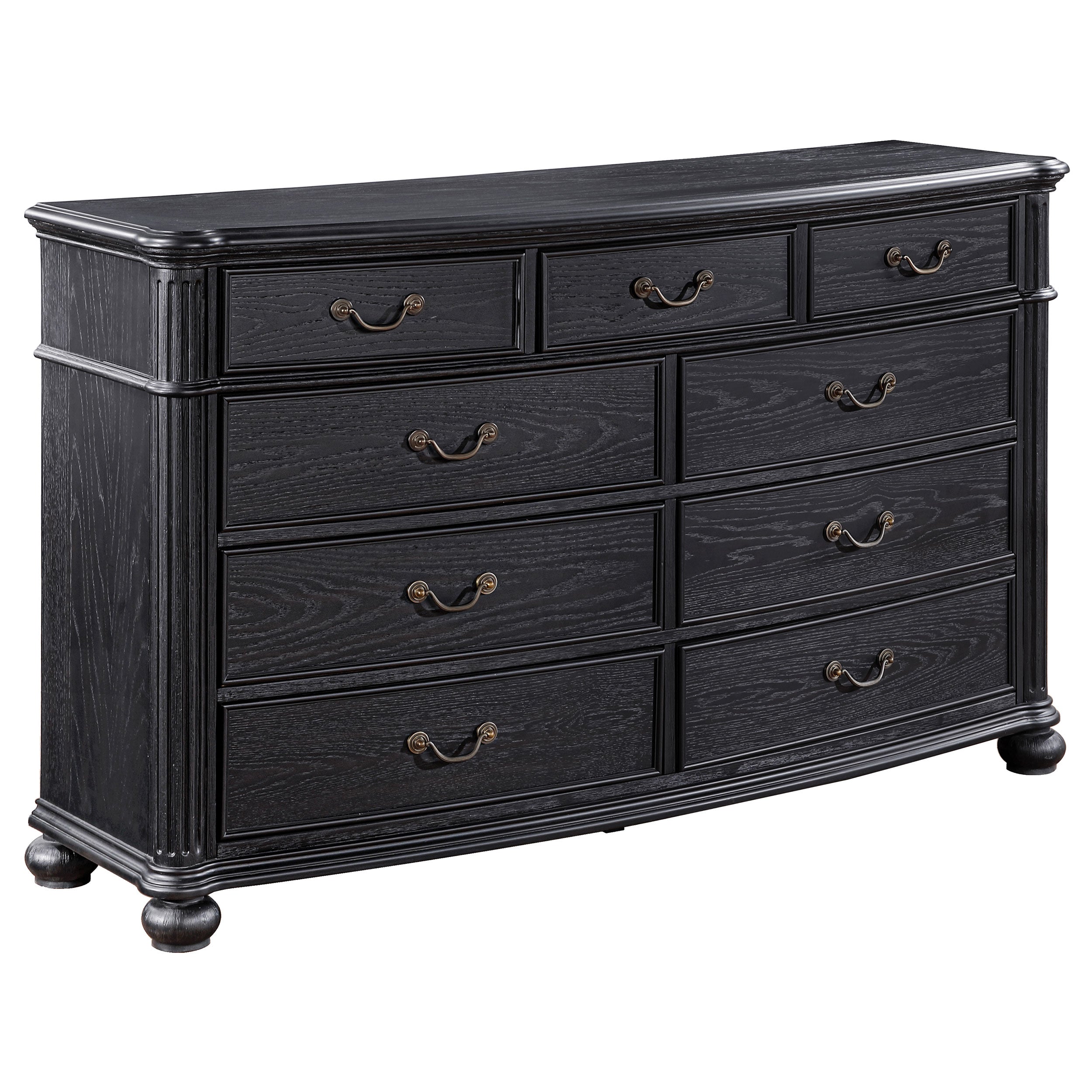 Celina 9-drawer Bedroom Dresser with Mirror Black