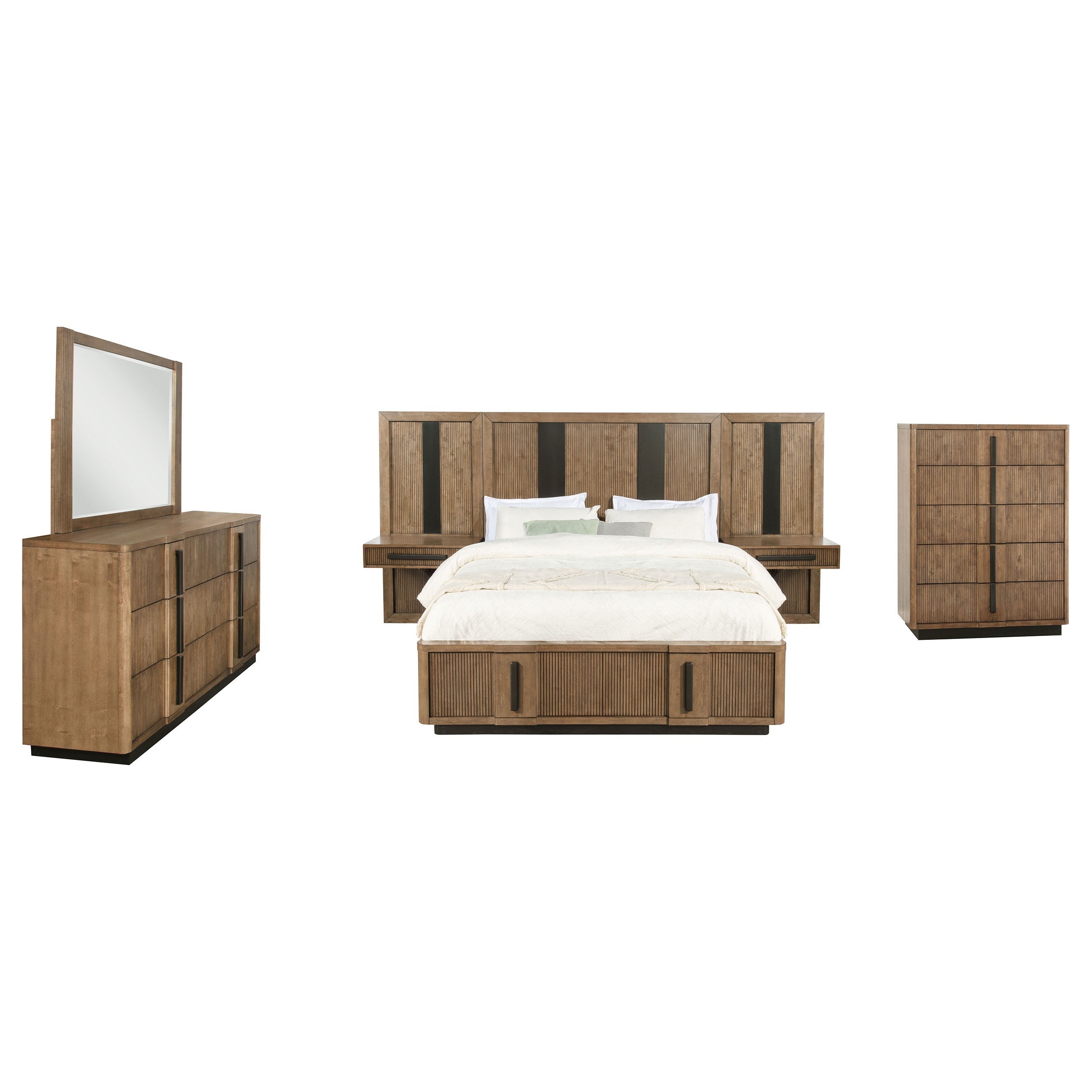 Terrace 5-piece Queen Panel Bedroom Set Ash Brown