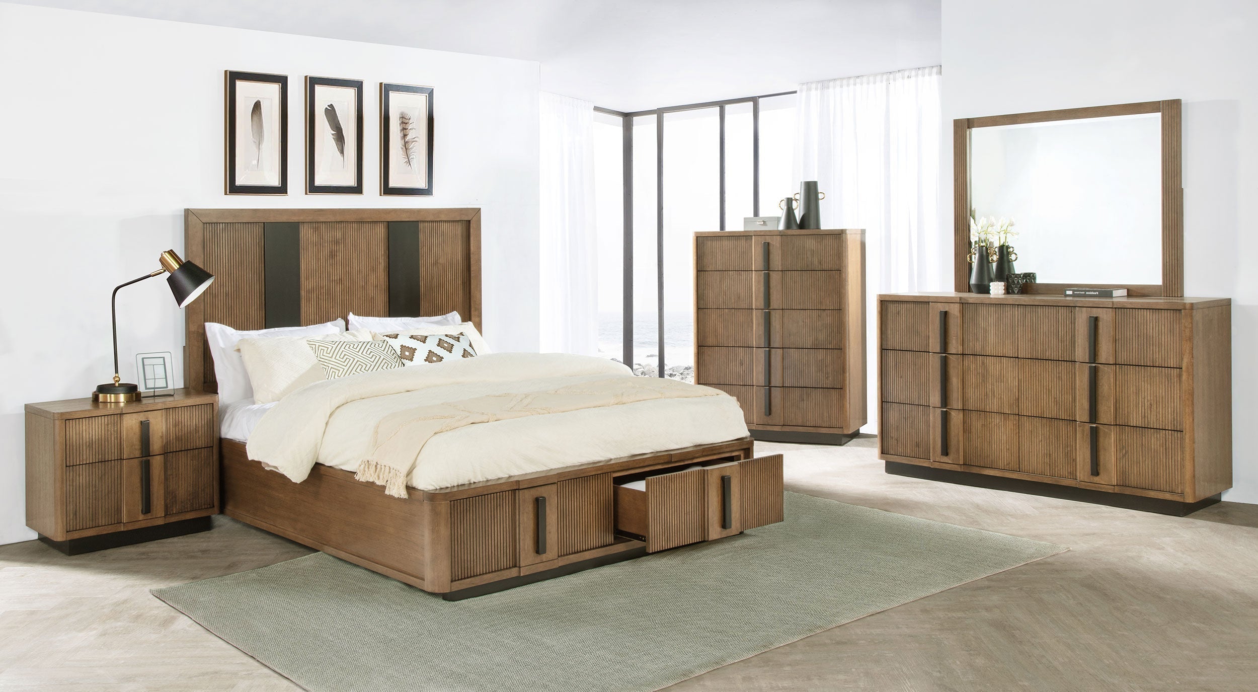 Terrace 4-piece Queen Bedroom Set Ash Brown