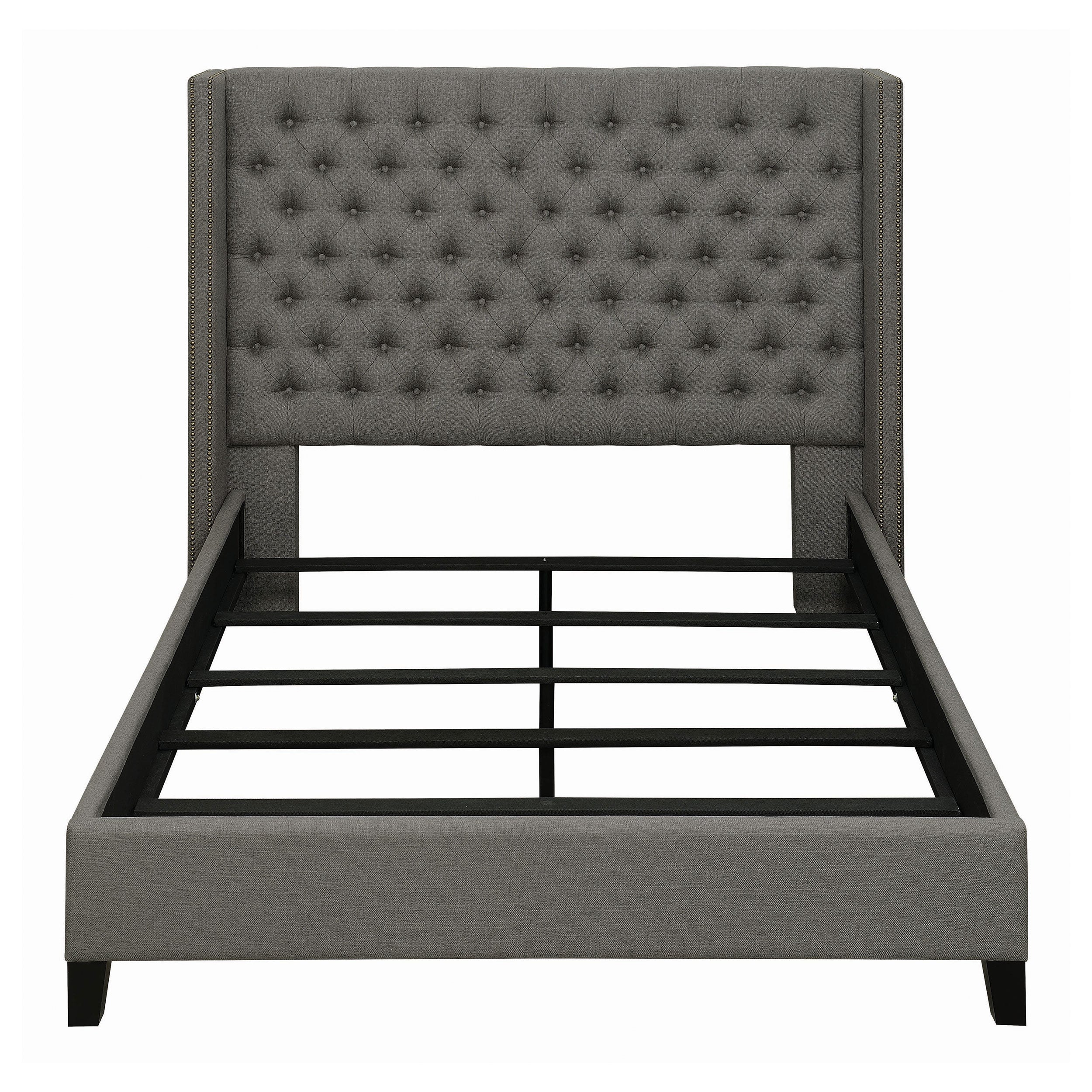 Bancroft Demi-wing Upholstered  Headboard Grey