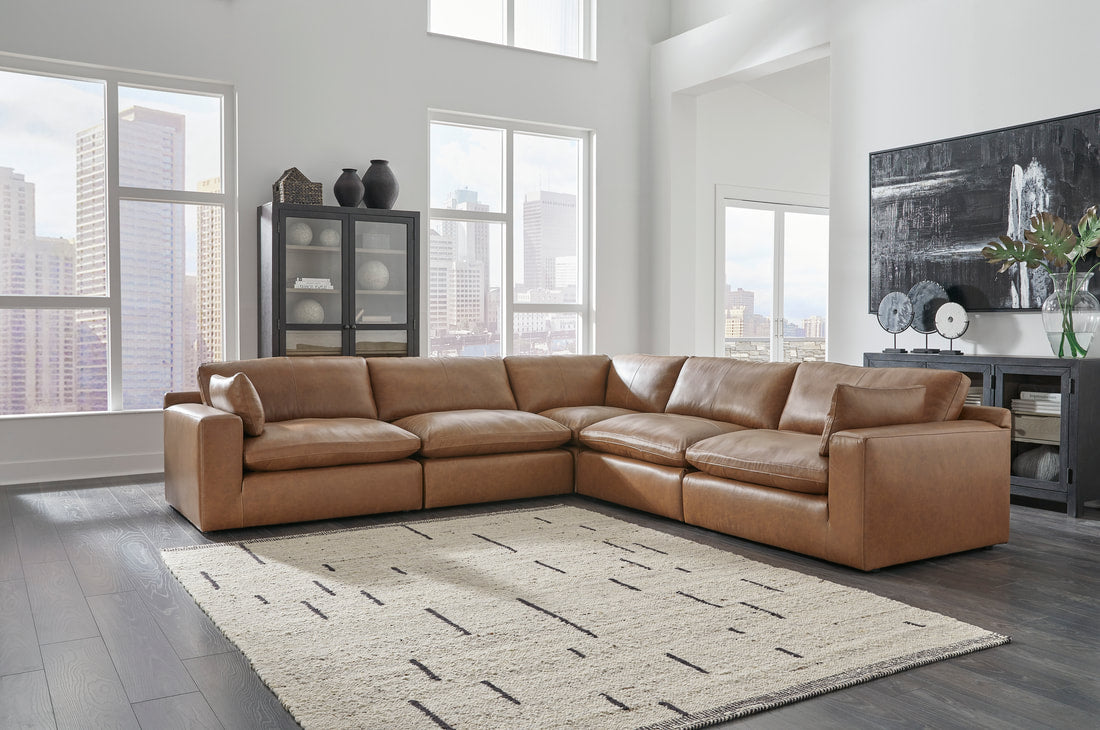 Ashley 309-01 - 5PC Genuine Leather Sectional Set **ON SALE**