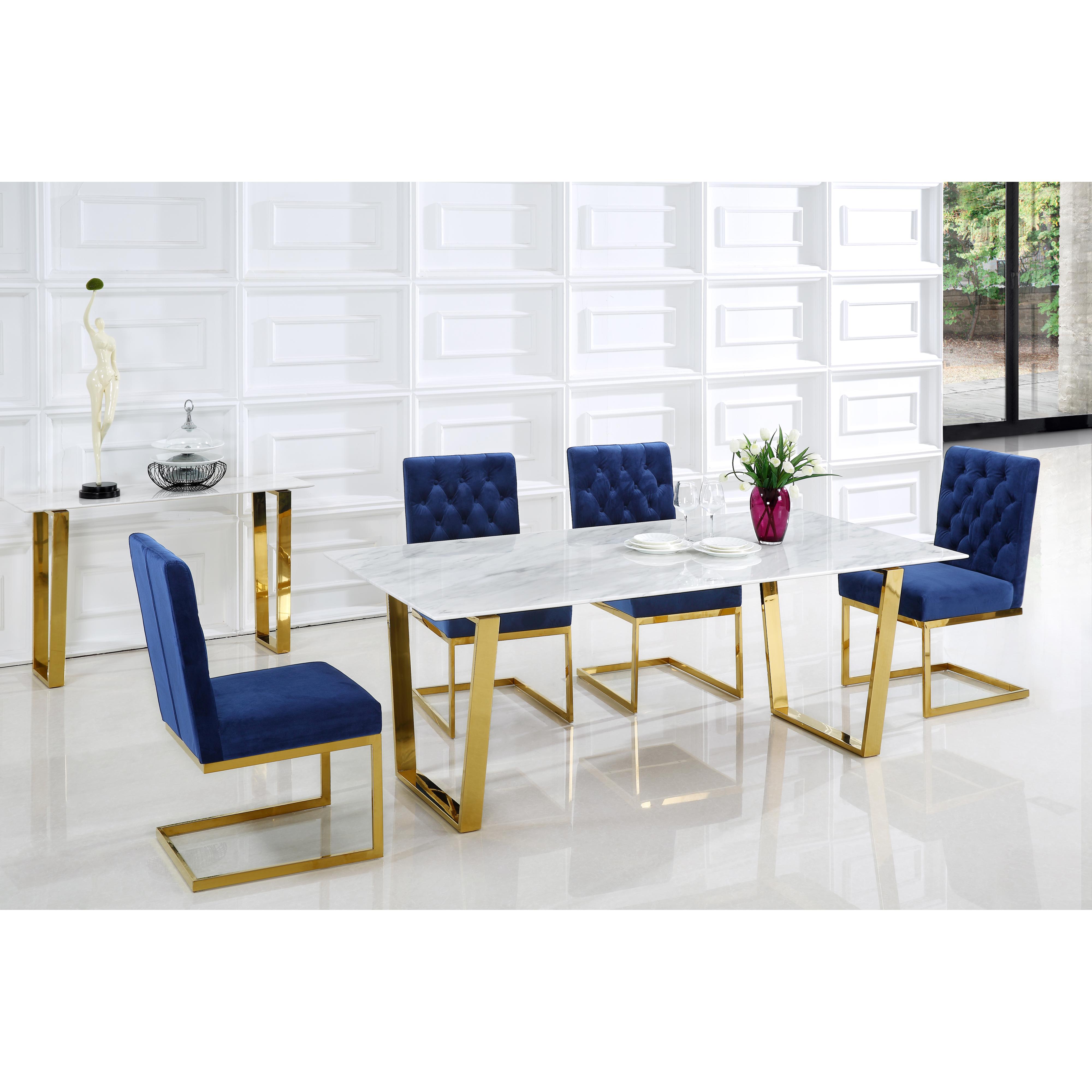 Meridian Cameron Gold Dining Table