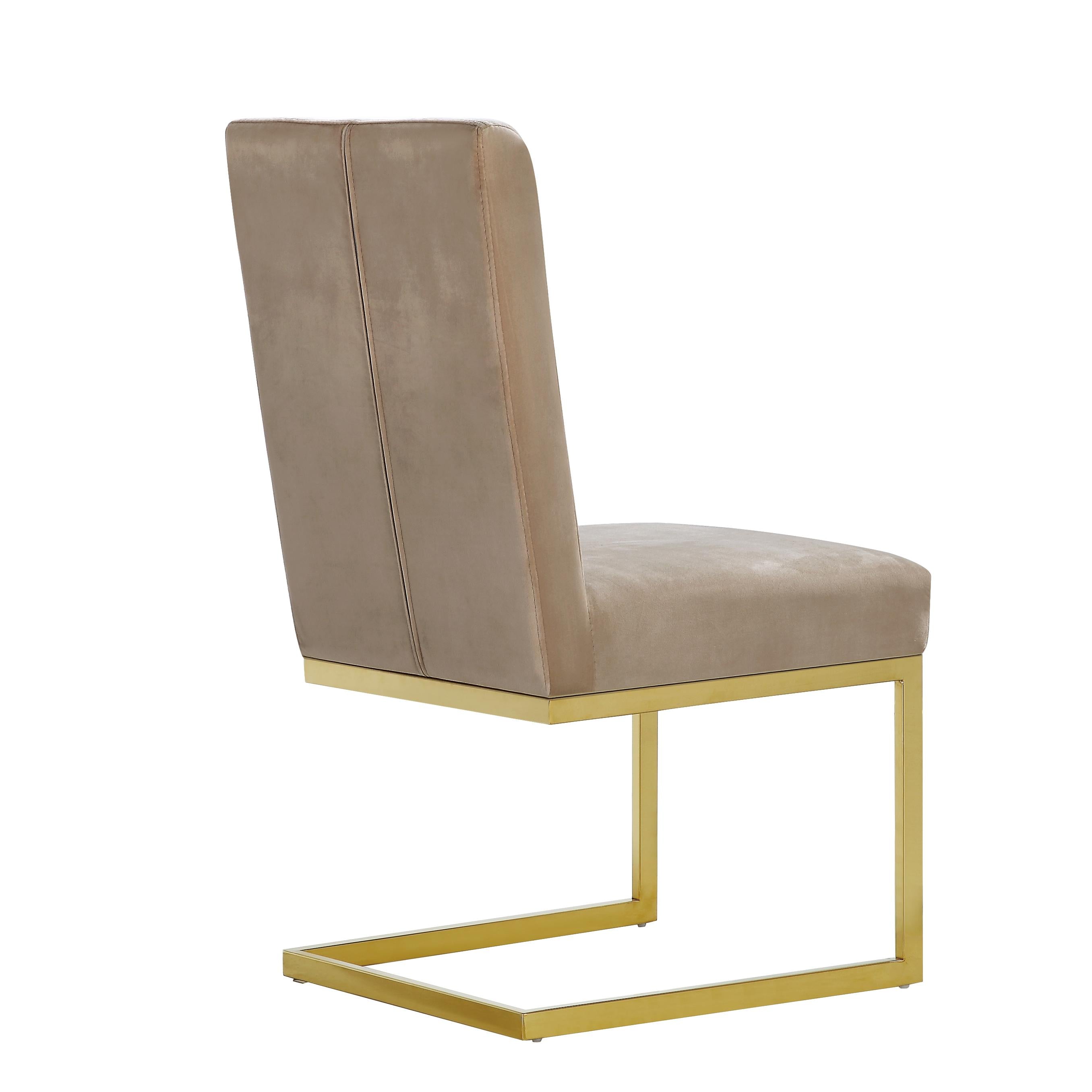 Meridian Cameron Beige Velvet Dining Chair